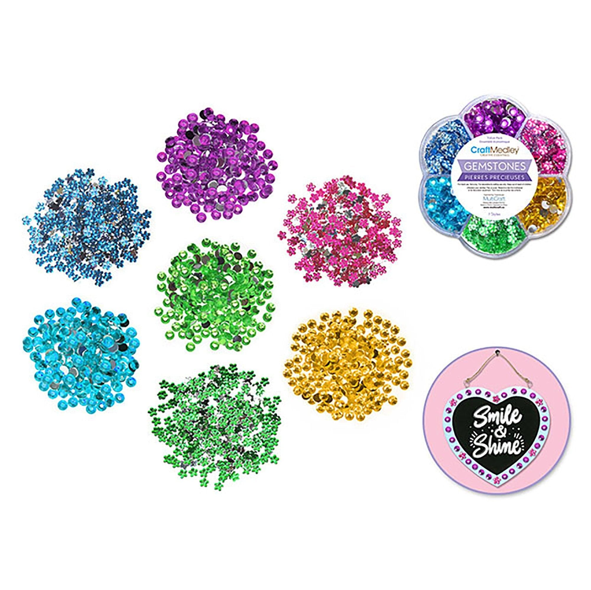 Craft Medley Gemstones - Assorted Colors, 1 oz