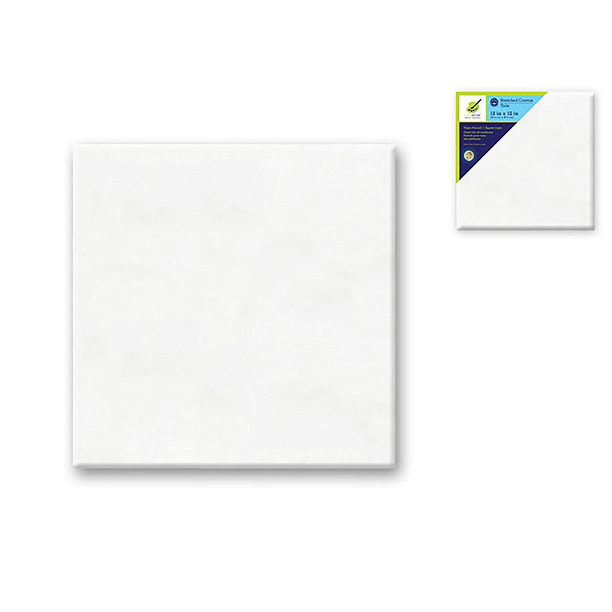 Artist Quality Stretched Canvas Primed 100 Cotton 12x12in