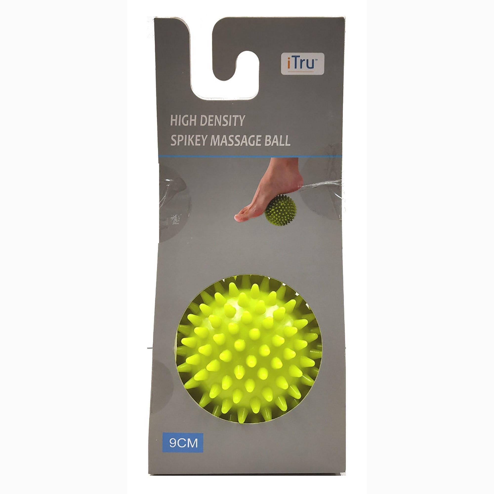 High Density Spiky Massage Ball - 9cm - Single Pack - Blue Color. Relieves  Stress & Improves Blood Circulation