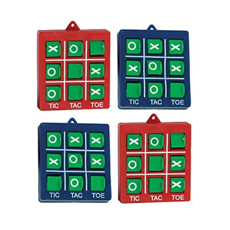 4 Tic Tac Toe Games Plastic 1.75x2in