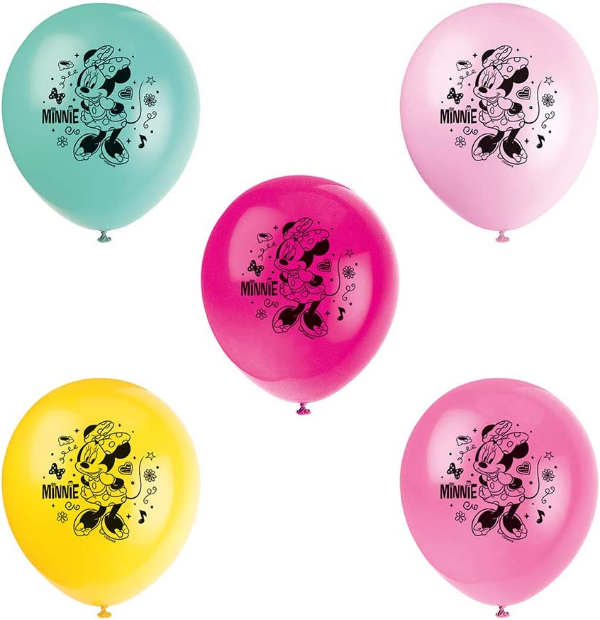 Minnie 8 Printed Latex Balloons 12in Assorted Colors