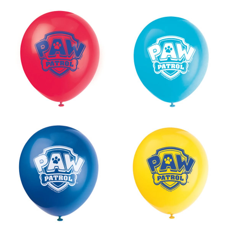 Paw Patrol 8 Printed Latex Balloons 12in Assorted Colors