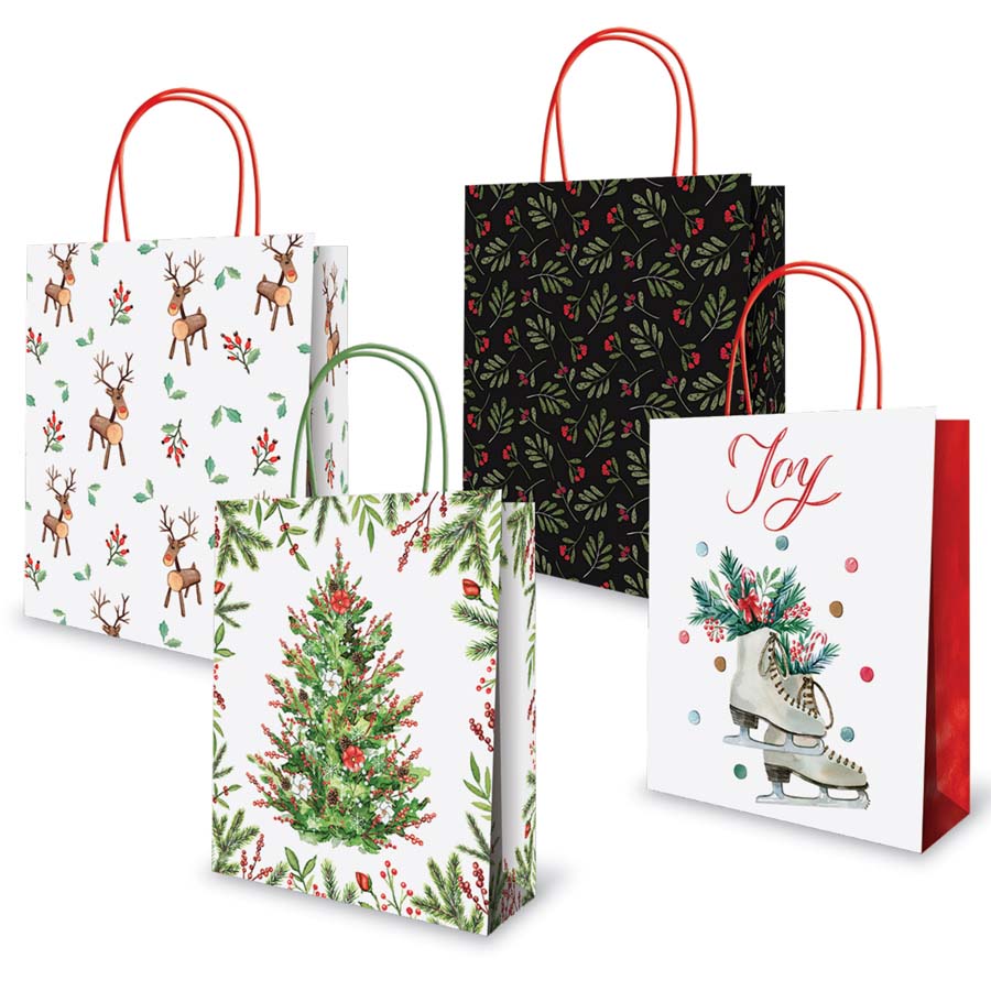 Christmas Gift Bag 10.5W x12.75H x 5.5D in VRT