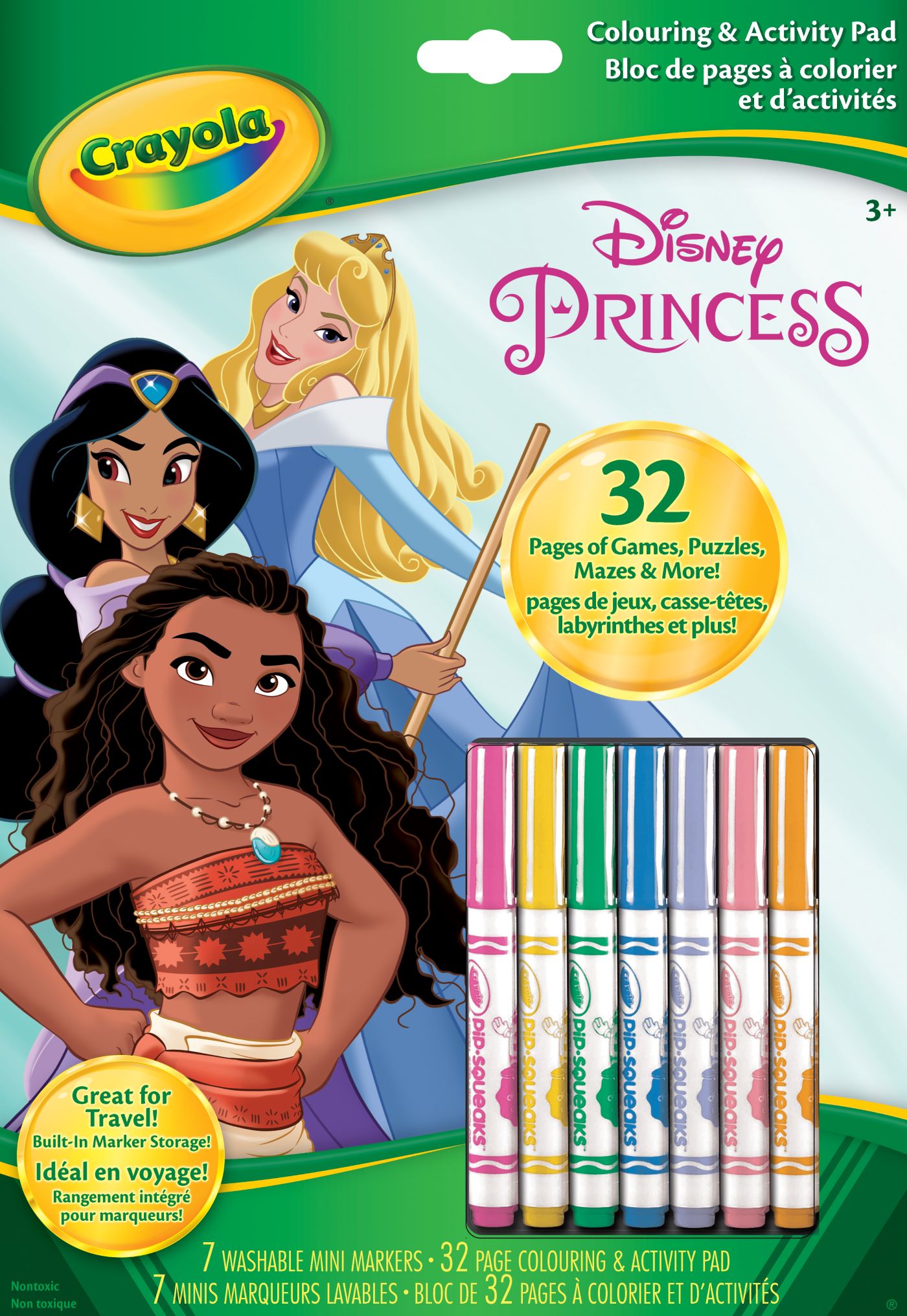 Crayola Princess Coloring and Activity Pad with 7 Markers 3+ 7.8x11.5in