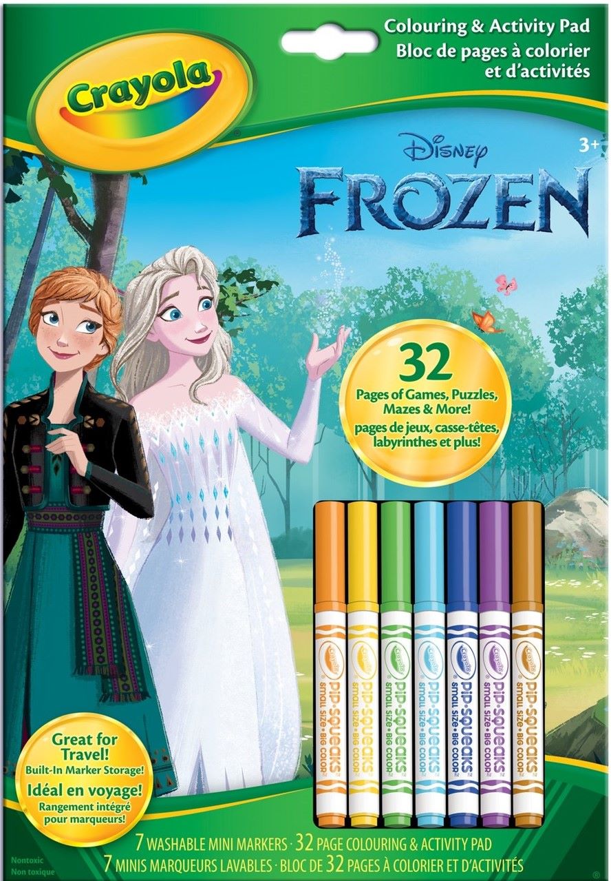 Crayola Frozen Coloring and Activity Pad with 7 Markers 3+ 7.8x11.5in