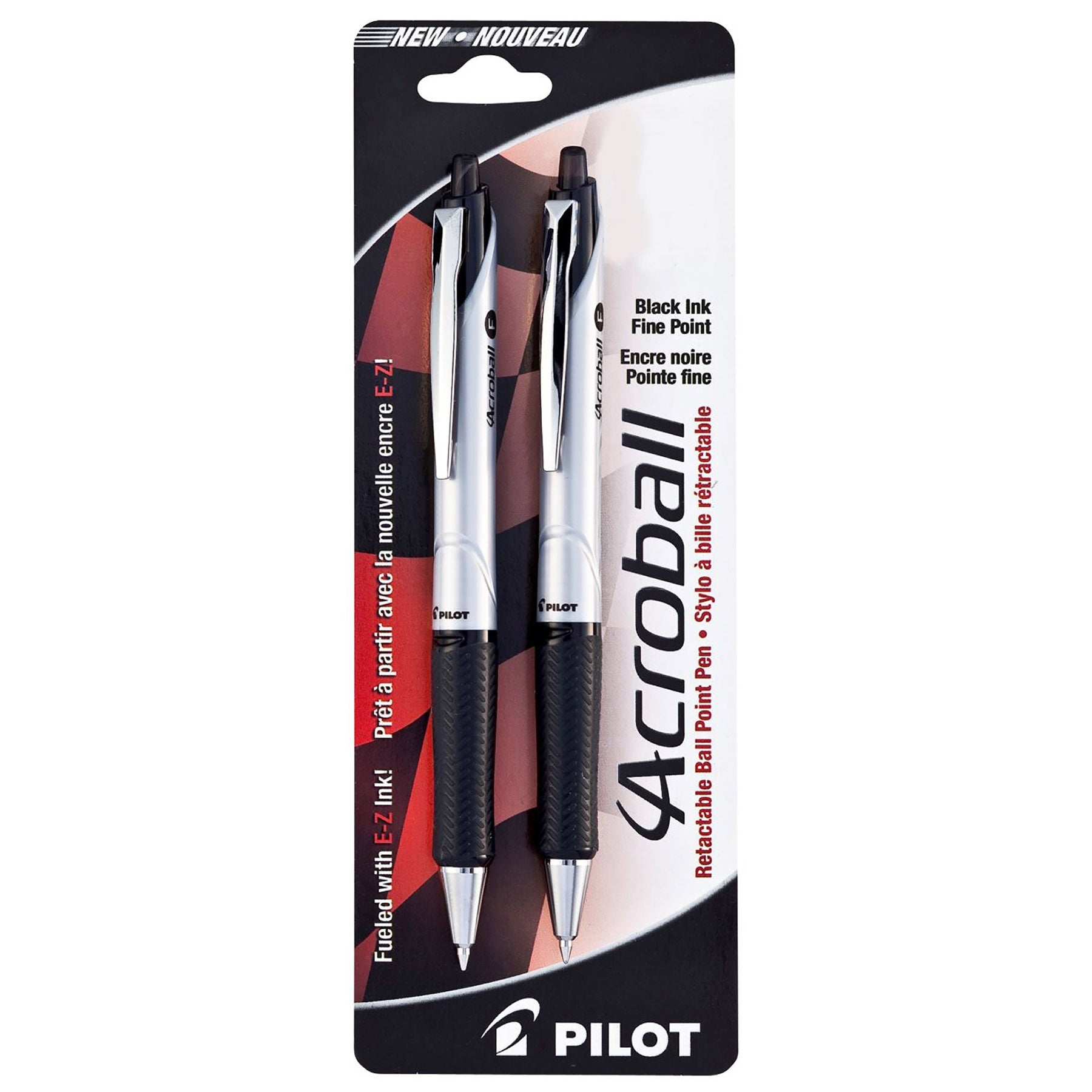 Pilot Acroball 2 Retractable Pens - Fine Point Black Ink