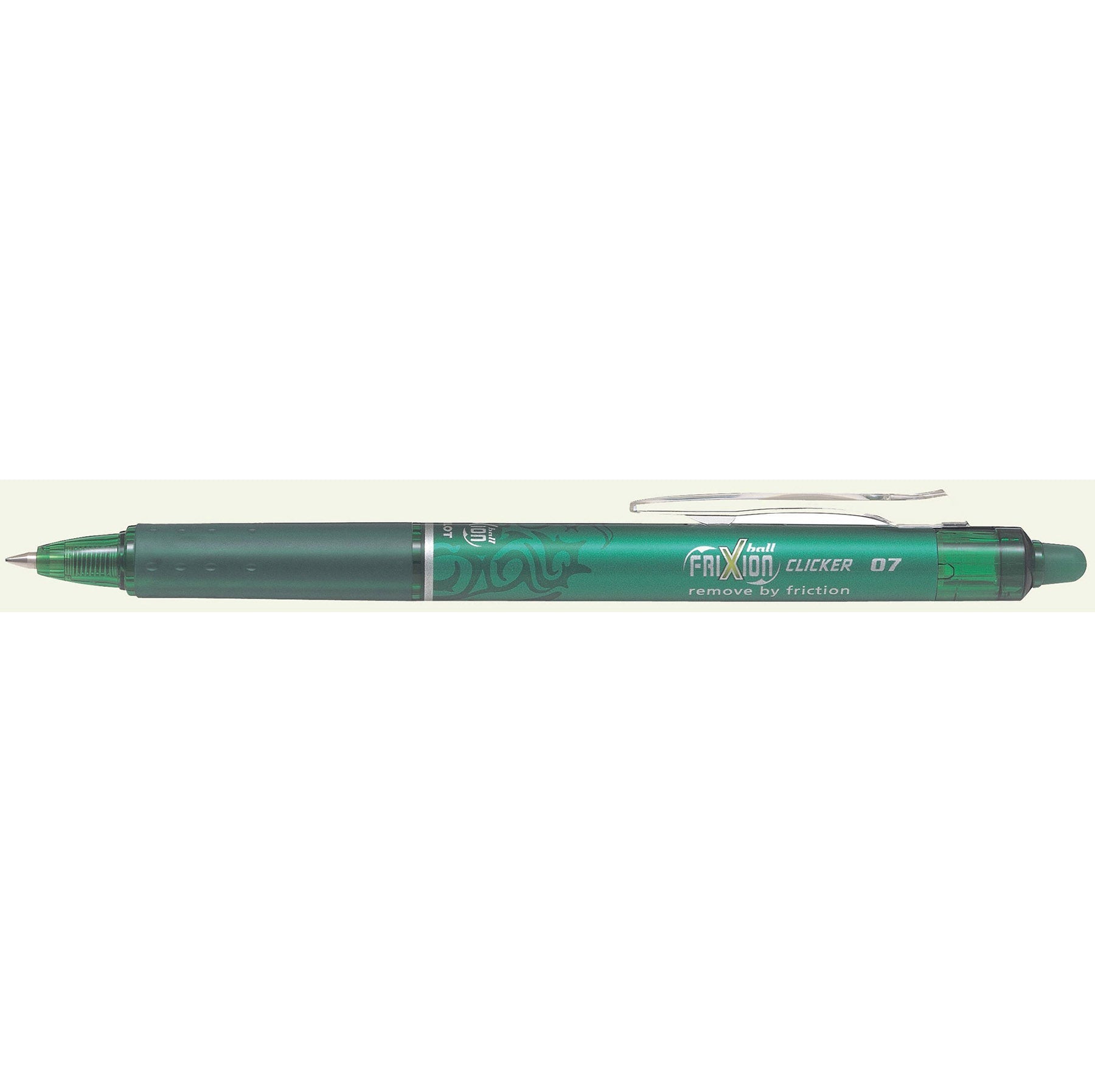 Pilot Frixion Retractable Clicker Pen - Green Ink 0.7mm