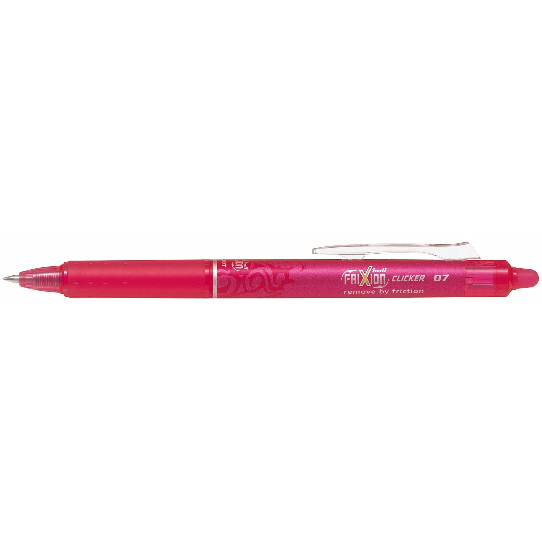 Pilot Frixion Retractable Clicker Pen - Pink Ink 0.7mm