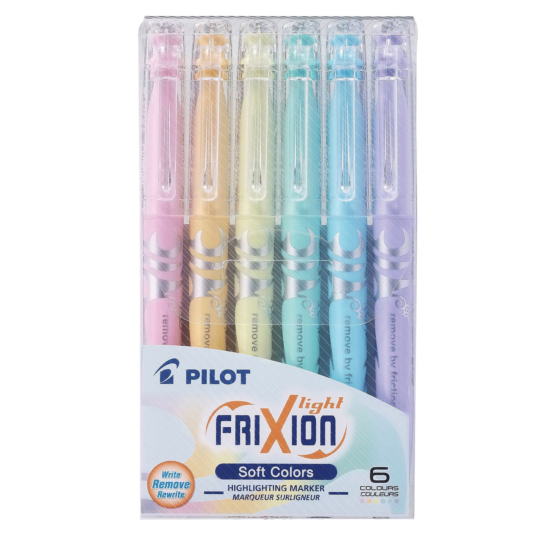 Pilot Frixion 6 Erasable Highlighters - Pastel Colors