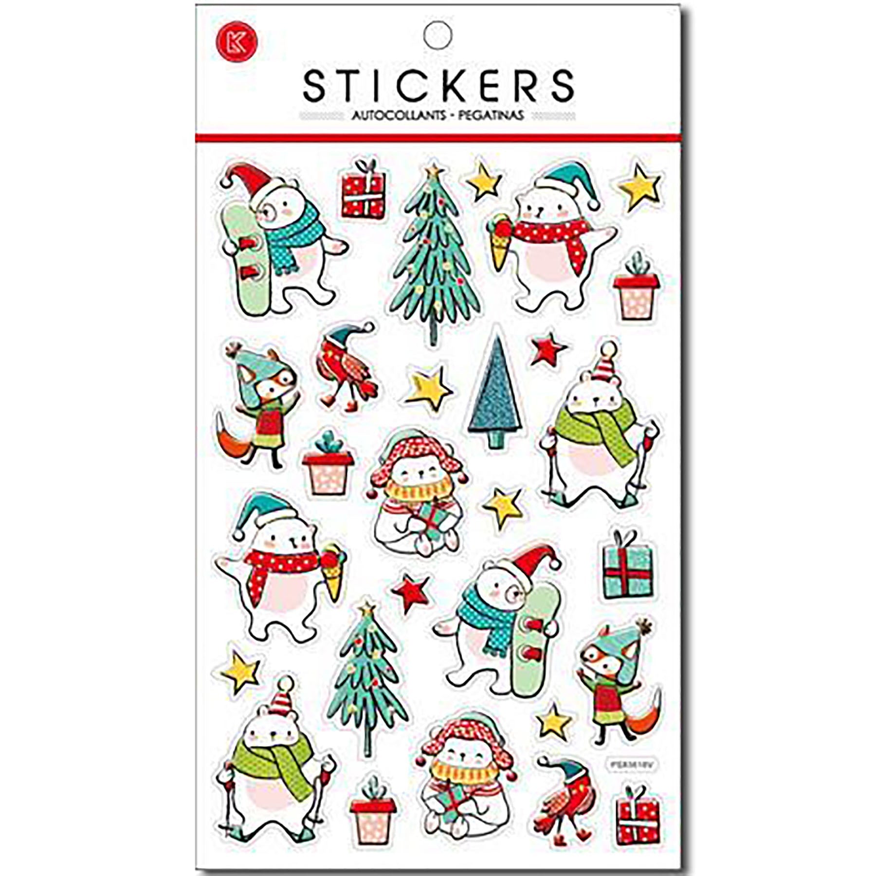 Santa's Secrets Embossed Stickers 9.4x5.7in sheet