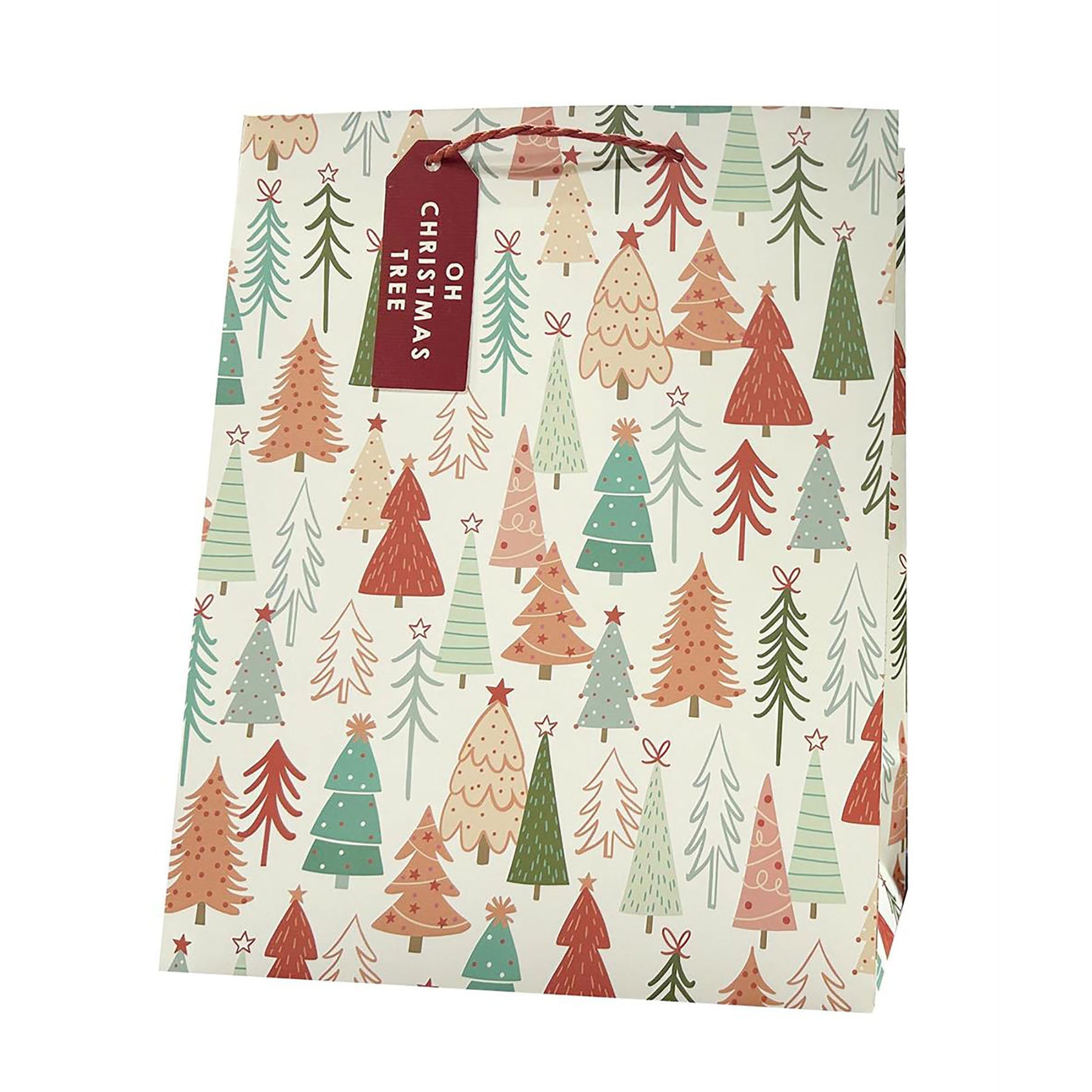 Christmas Matte Gift Bag Lg 10.2W x 12.6H x 5D in