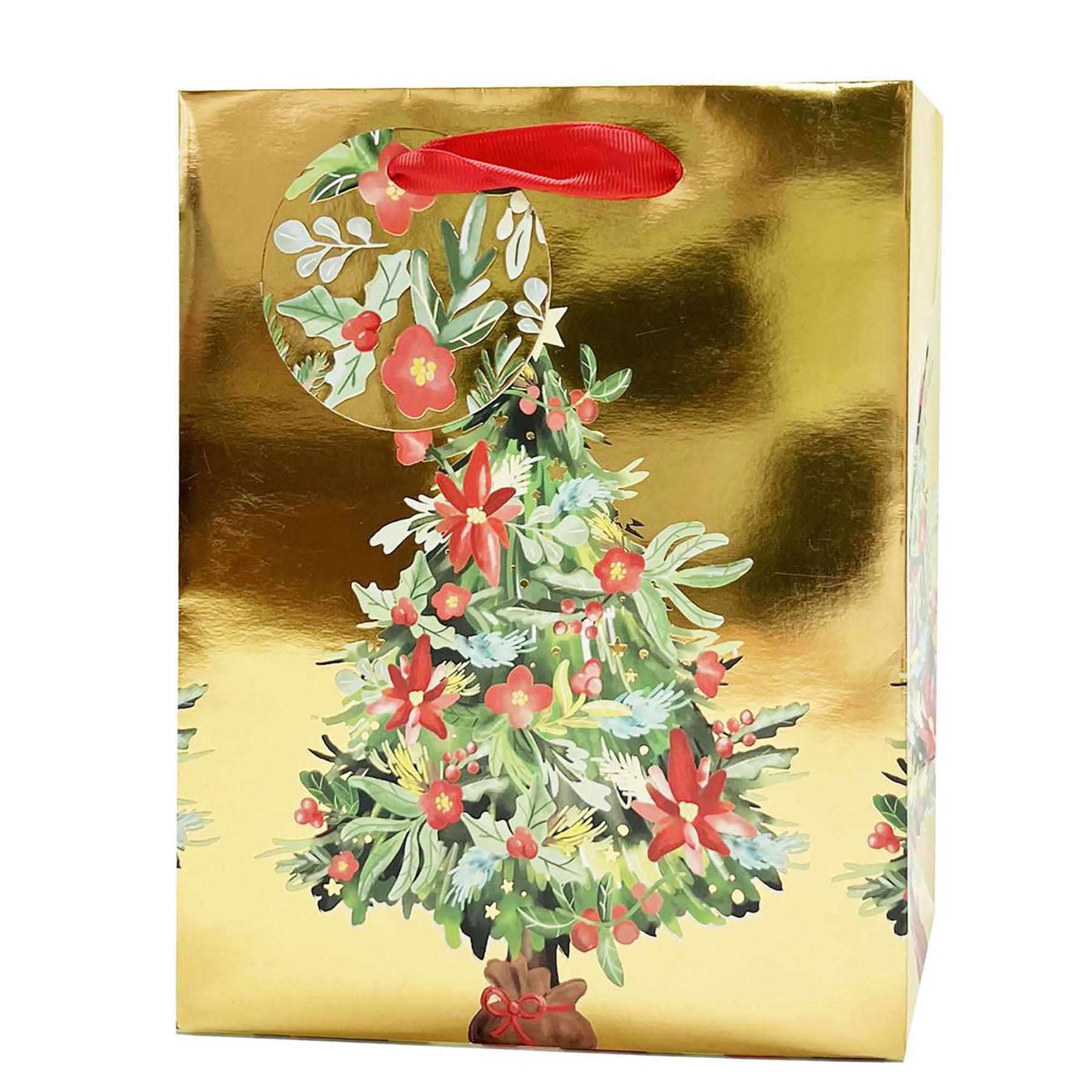 Christmas Deluxe Hot-stamped Gift Bag Lg 10.2W x 12.6H x 5D in