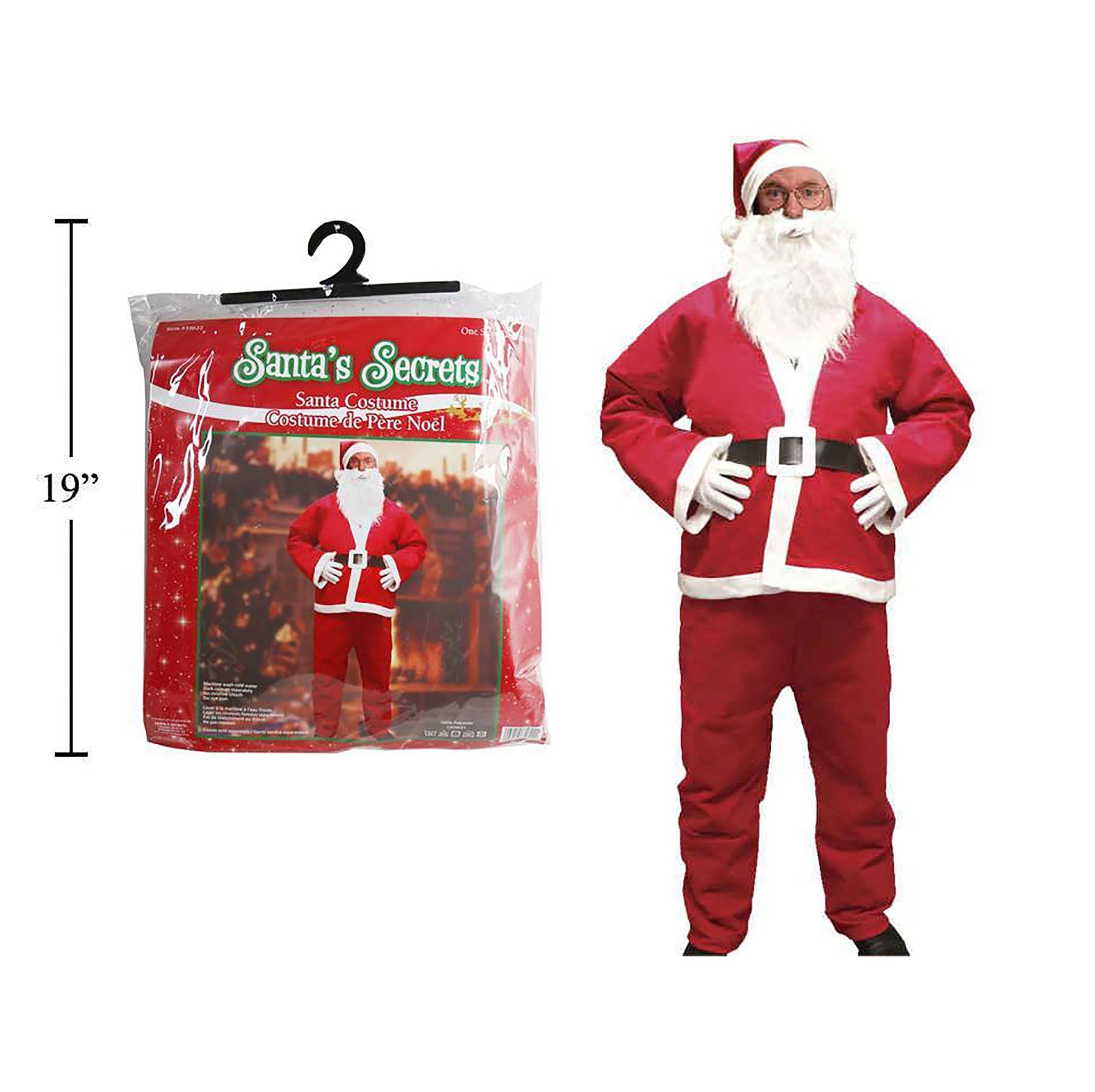 Santa's Secrets 5pcs Santa Costume One Size