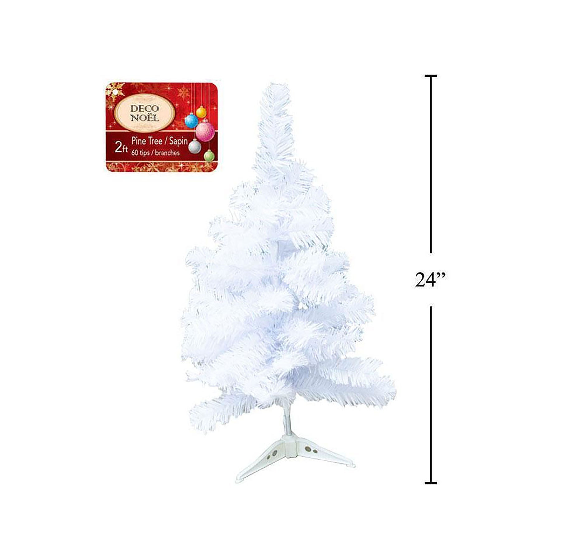 Deco Noël White Pine Tree with 60 Tips 24in