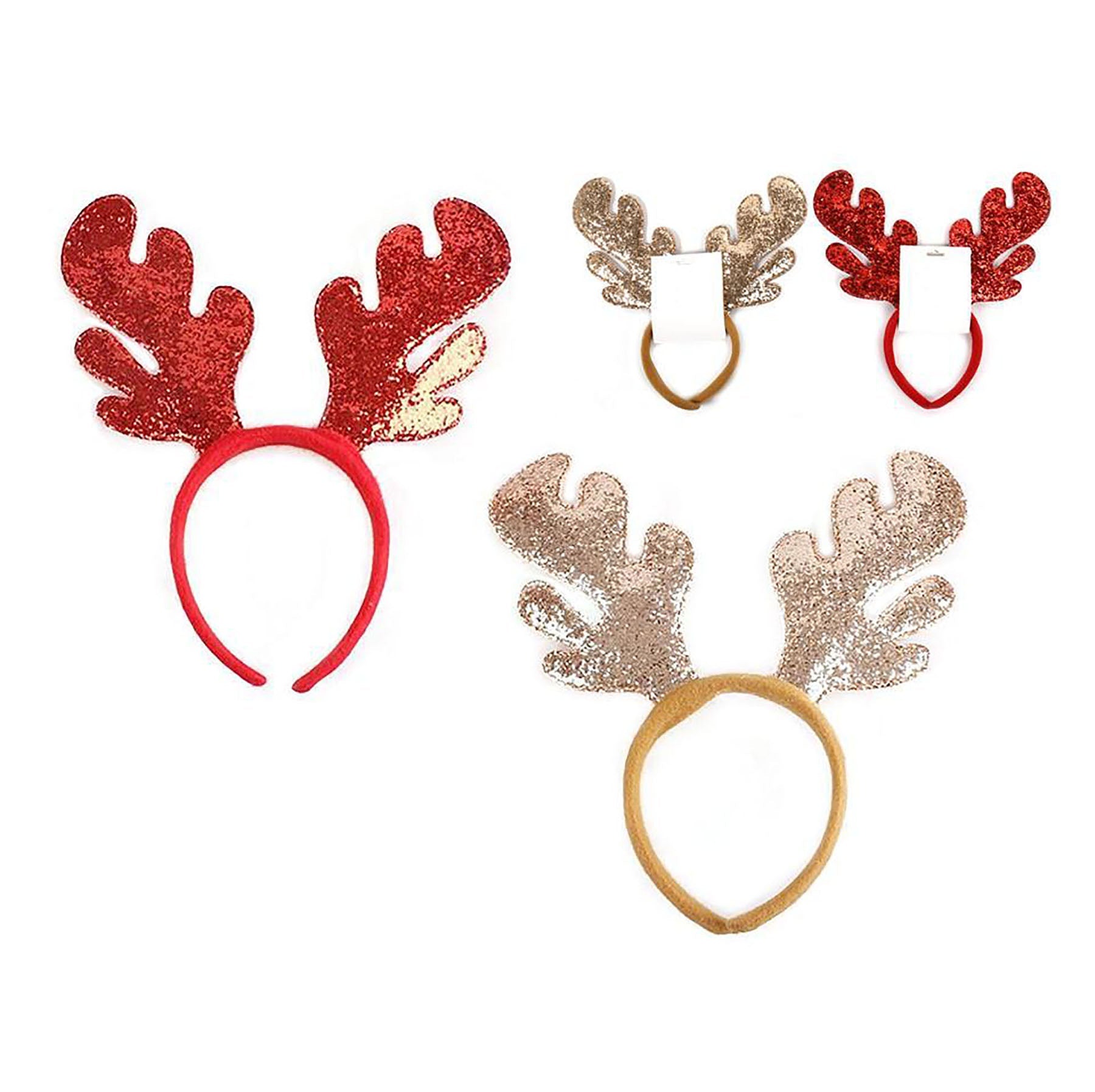 Santa's Secrets Glitter Reindeer Antlers Headband Adult Size 11in VRT