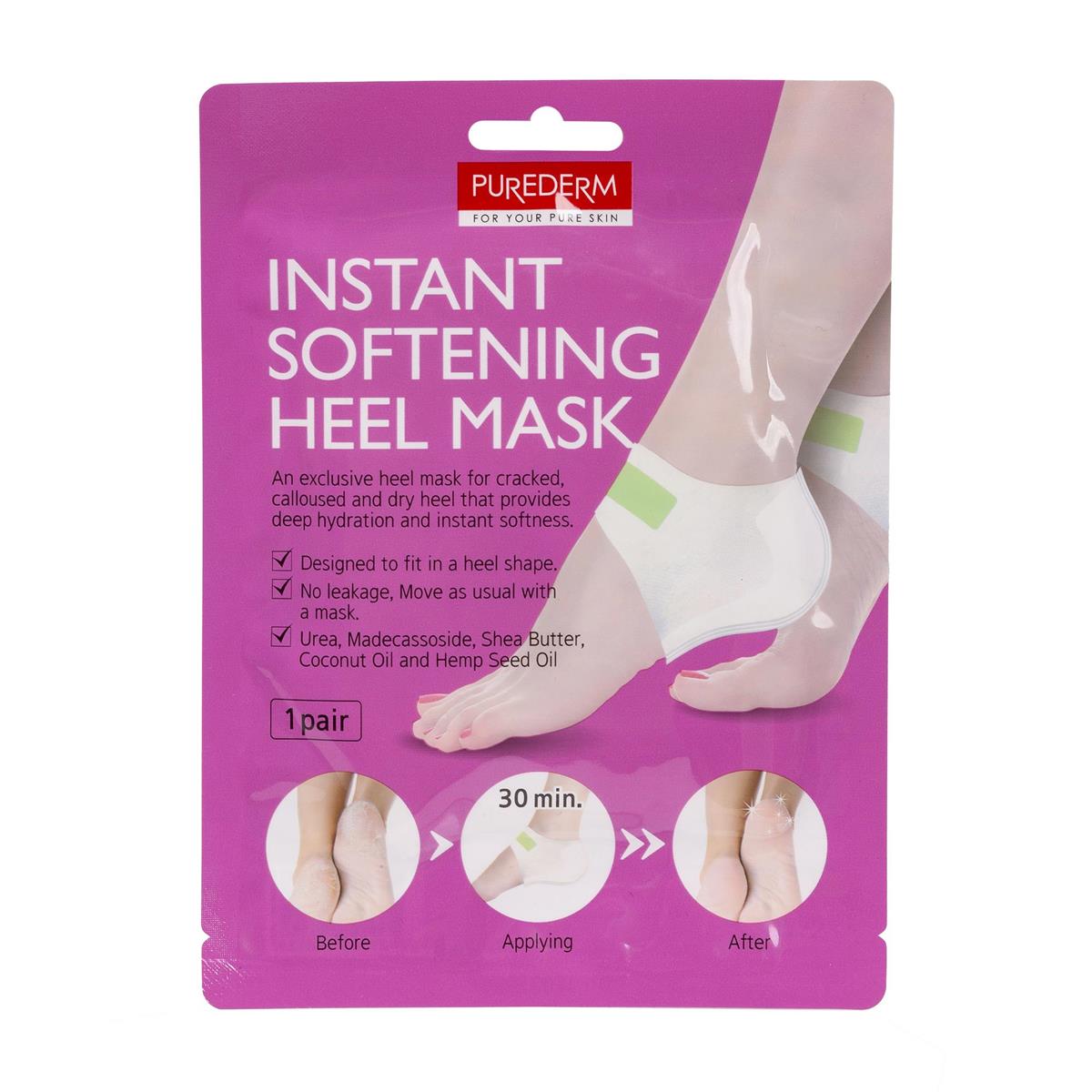 Pure Derm Instant Softening Heel Mask 