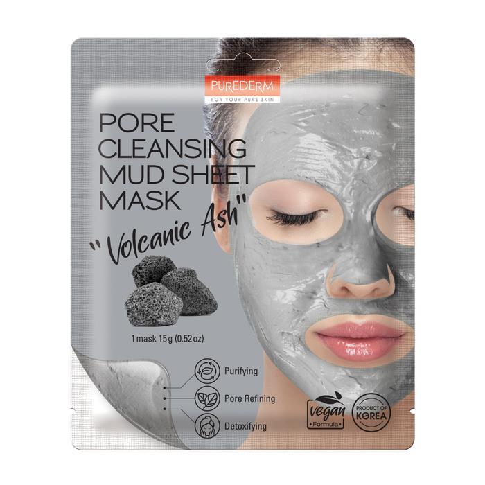 Pure Derm Pore Cleansing Mud Sheet Mask - Volcanic Ash