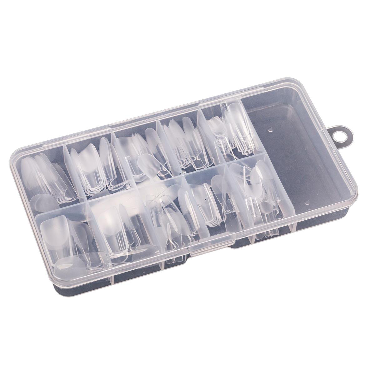 Bodico 120pcs Nails in Organizer - Semi-frosted Nail Plate