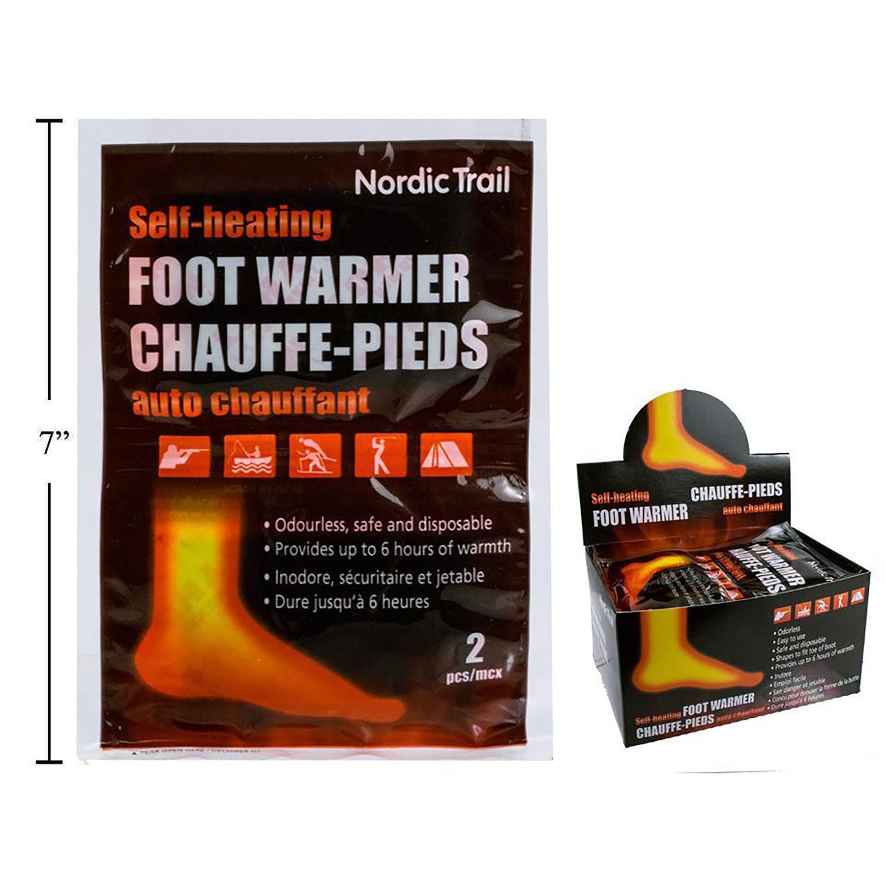 Nordic Trail 2pcs Self-heating Foot Warmers