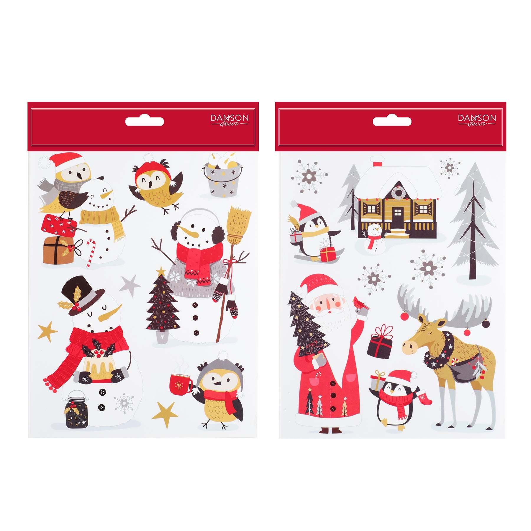 Christmas Window Clings 11.4x16in sheet VRT