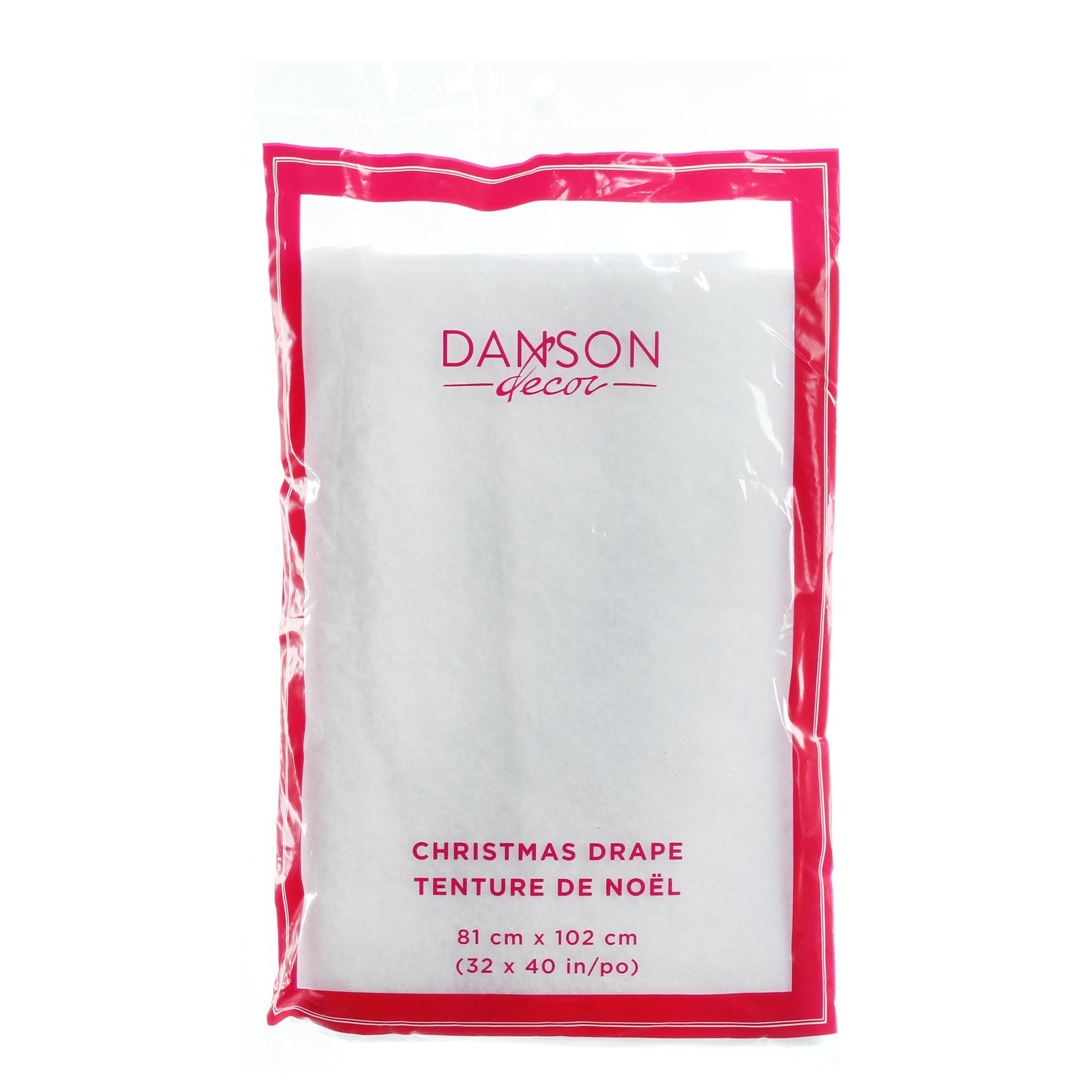 Christmas White Cotton Drape 32x40in