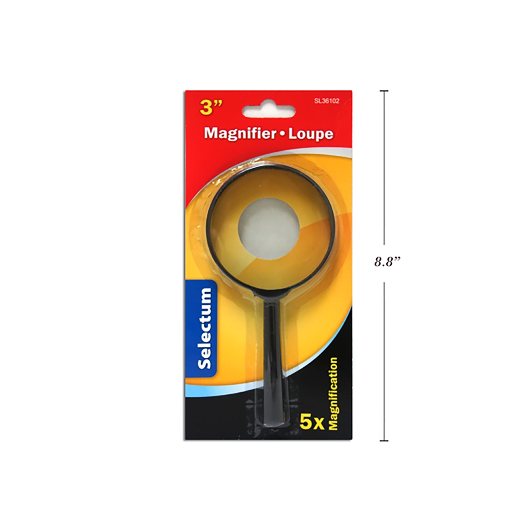 Selectum Glass Magnifier 5 X Magnification 3in