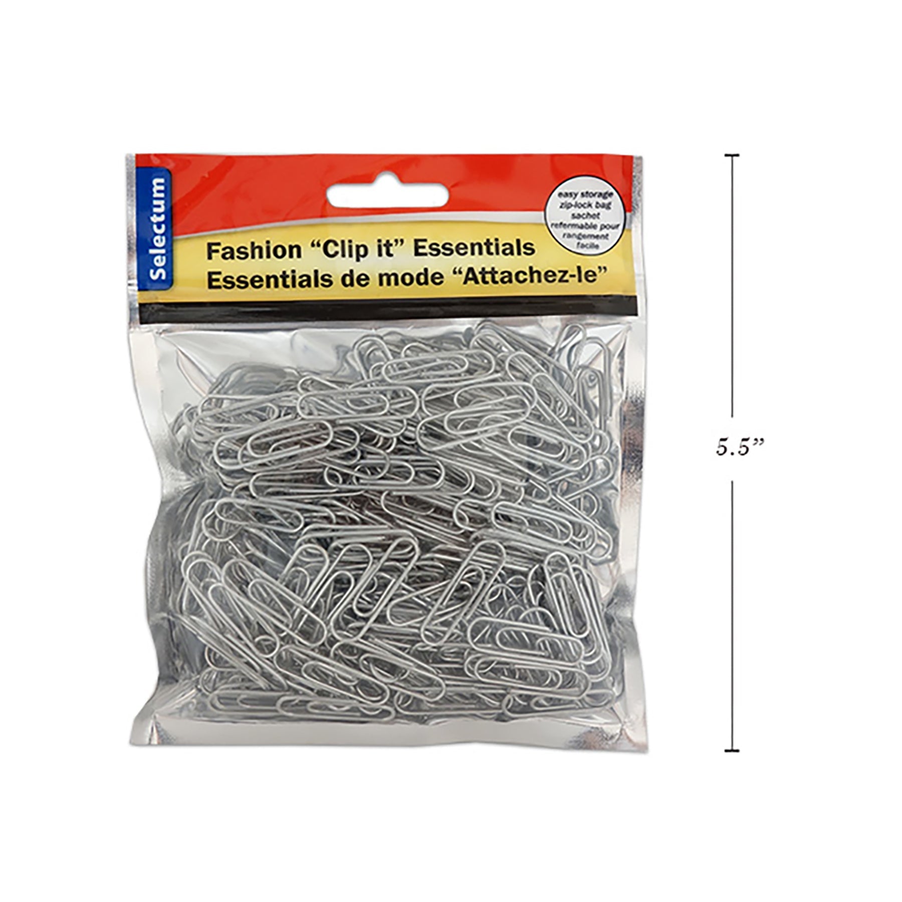 Selectum 250 Paper Clips Silver 1.1in