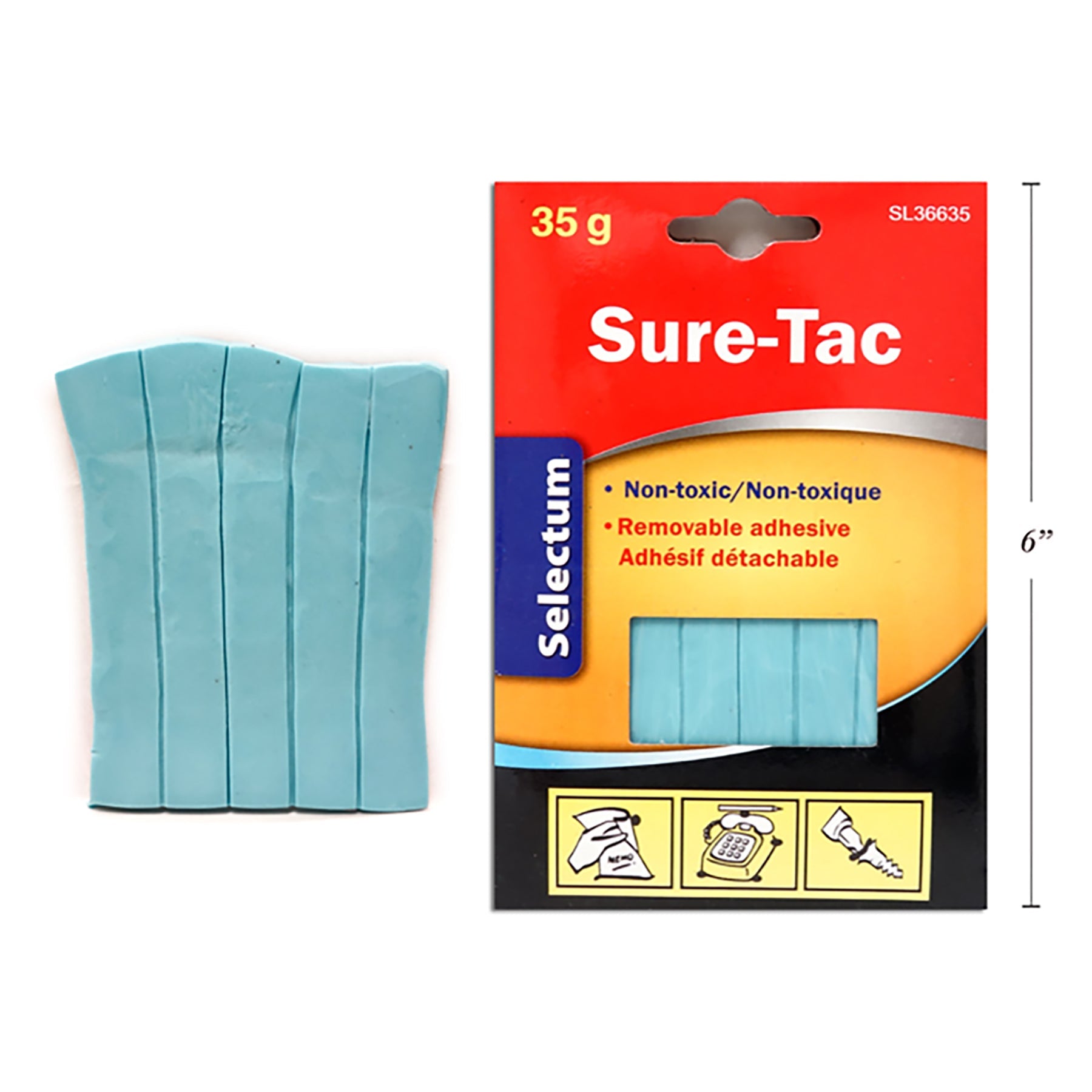 Selectum Sure-Tac Adhesive Reusable Blue 1.23oz (35gr)