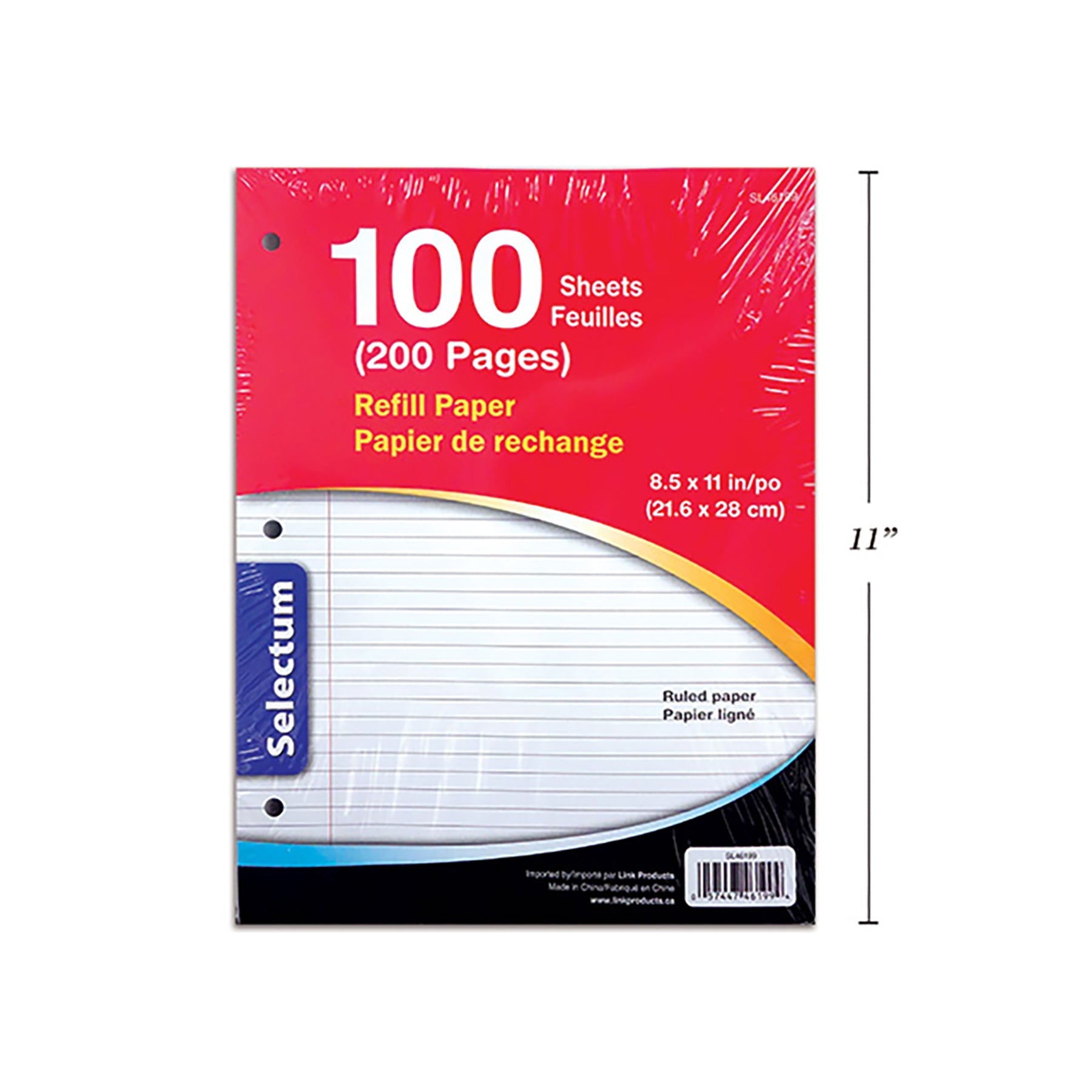 Selectum 100 Ruled Refill Sheets 8.5x11in