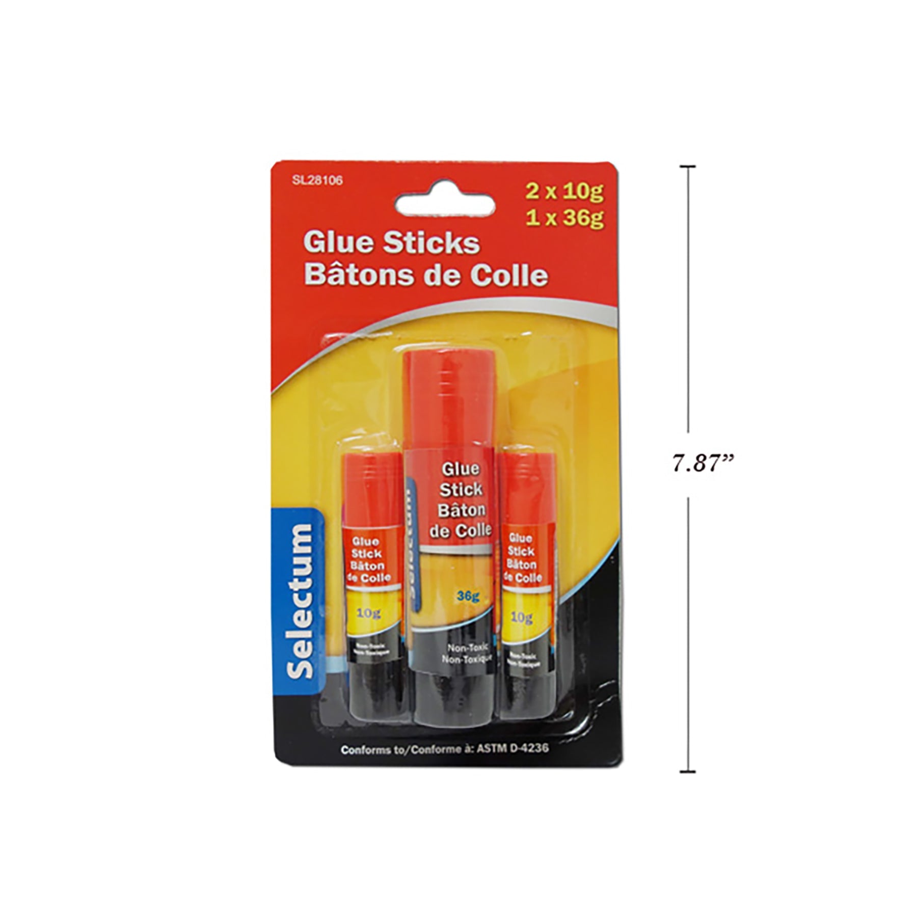 Selectum 3 Glue Sticks 2 x 0.35oz - 1 x 1.3oz