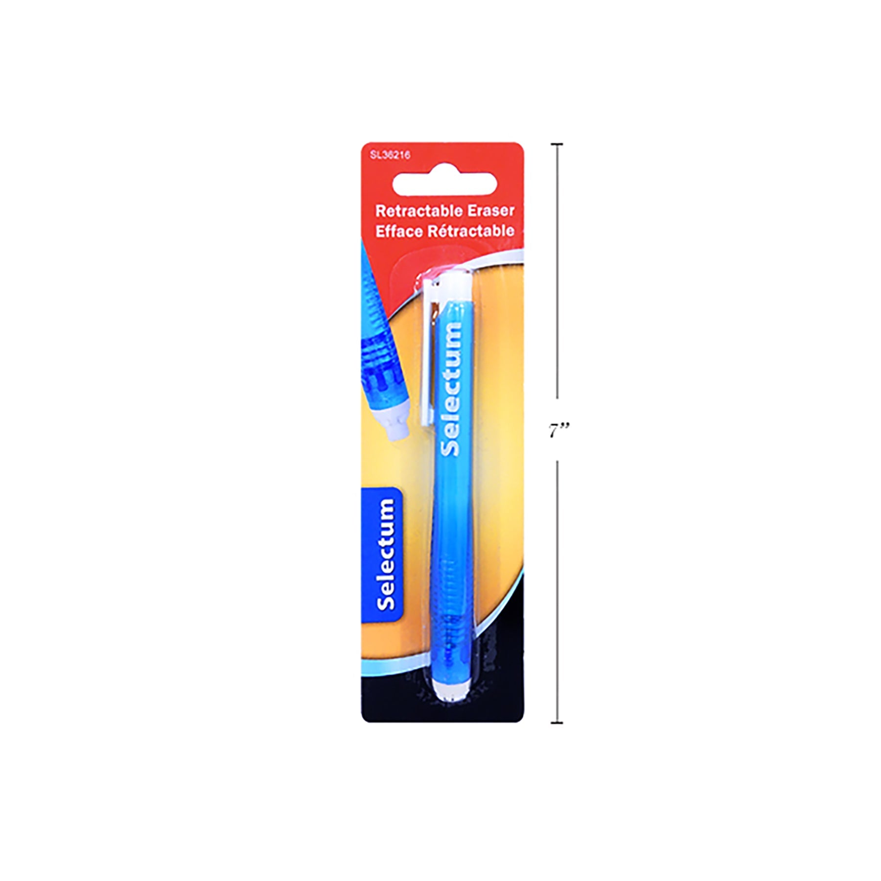 Selectum Eraser Pen Retractable with Clip 4.8in