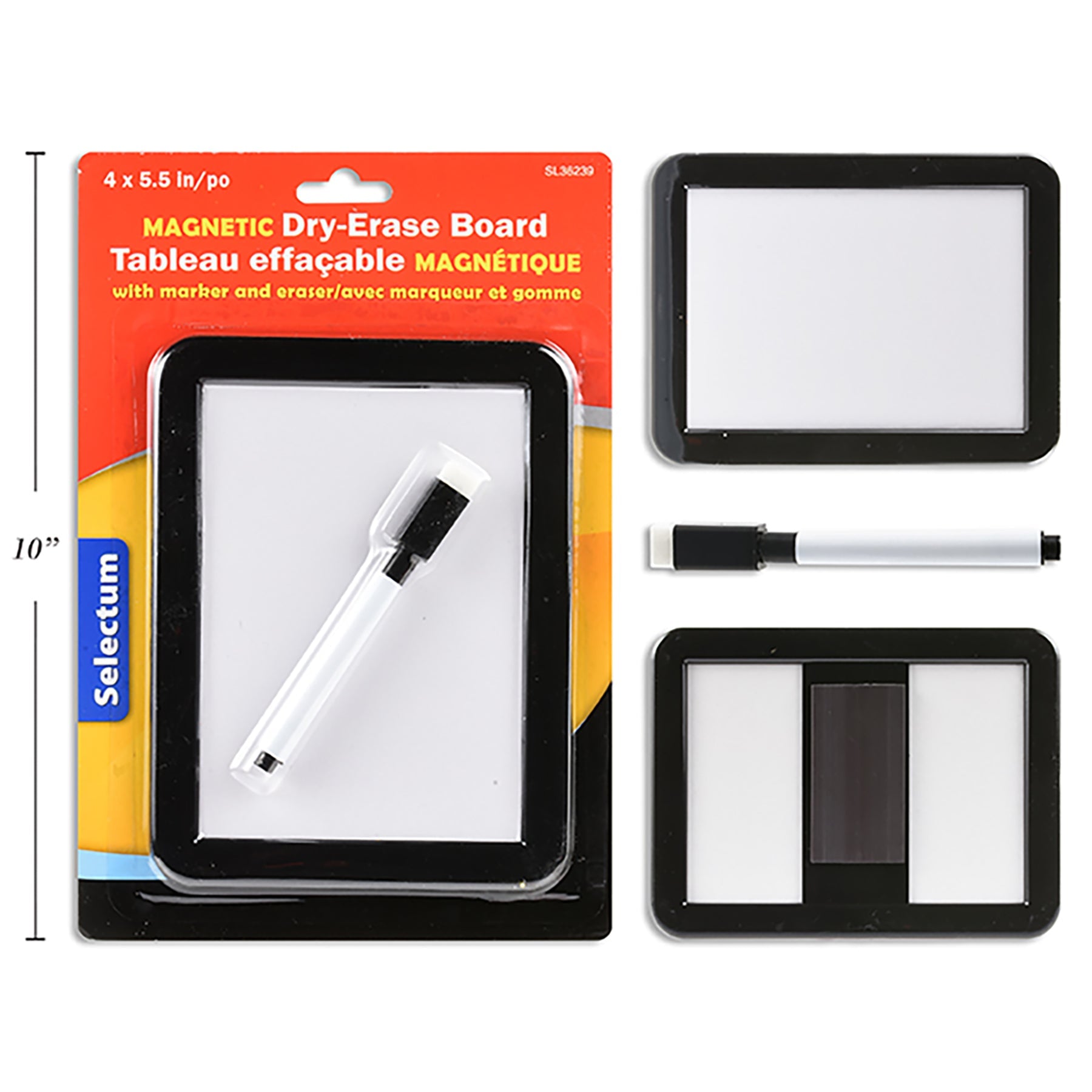 Selectum Dry Erase Whiteboard Magnetic with Marker 4x5.5in