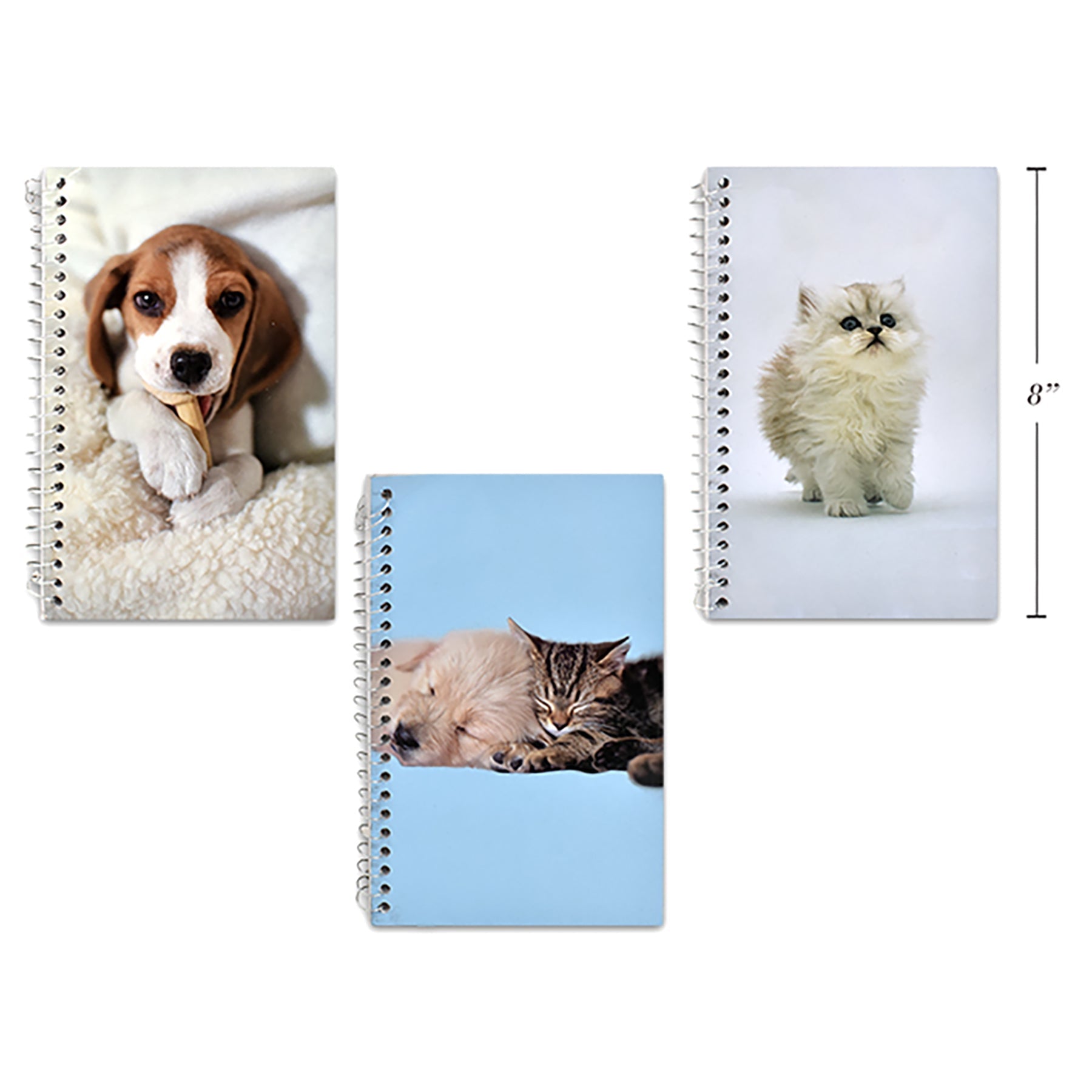 Coil Notebook 160 Ruled Pages Animal Cover 5x8in