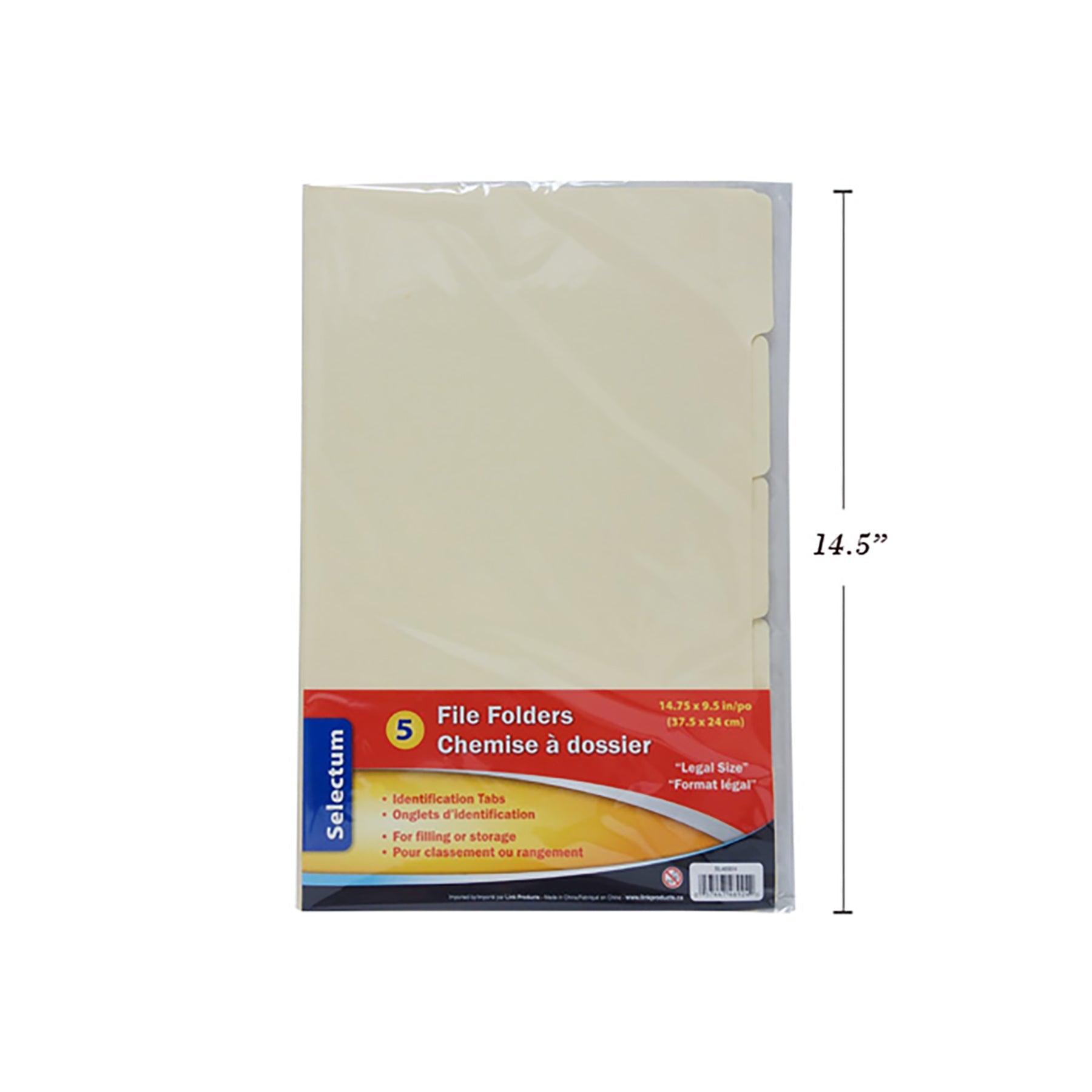 Selectum 5 File Folders 14.75x9.5in