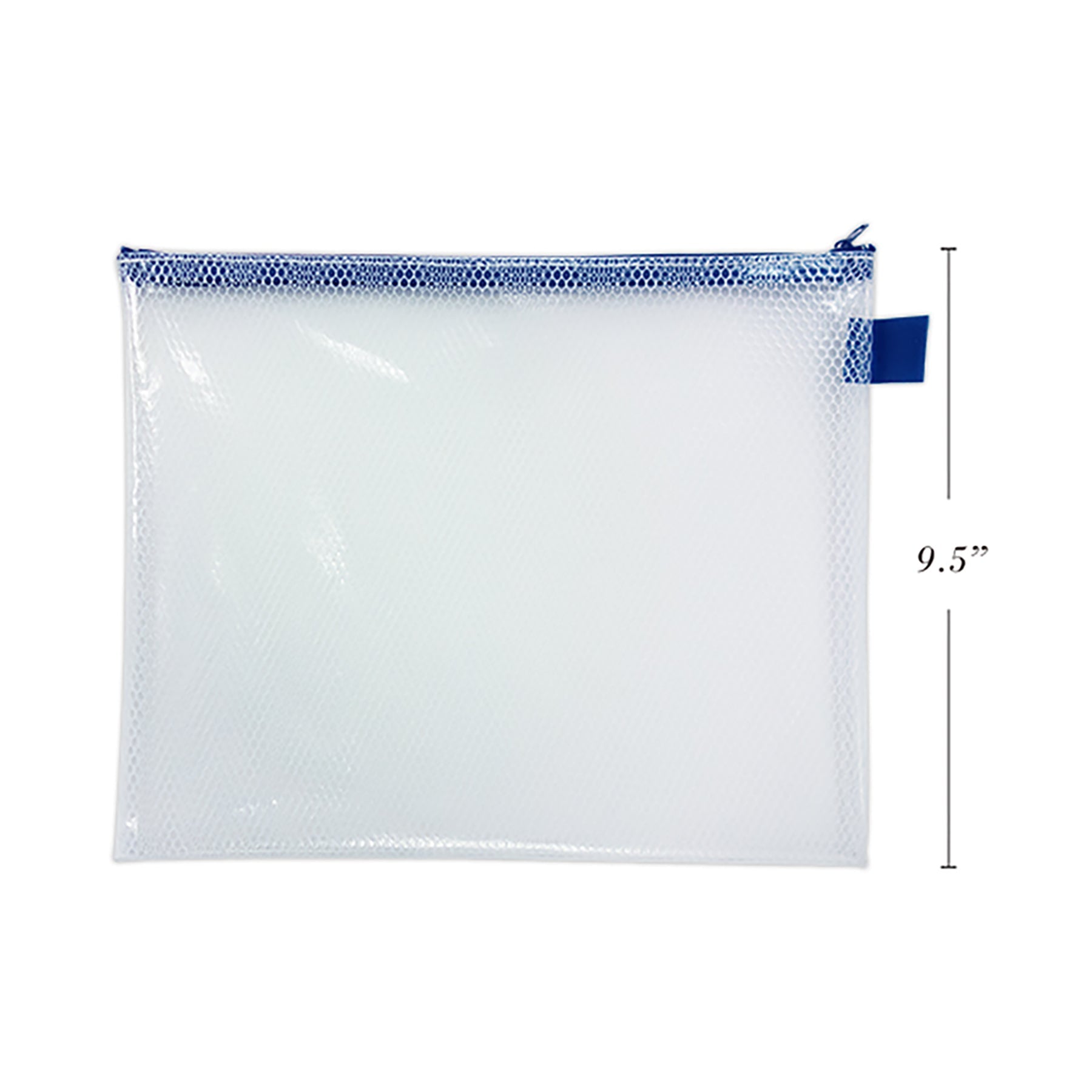 Selectum Pouch Clear Mesh Vinyl Zipper 13x9.5in