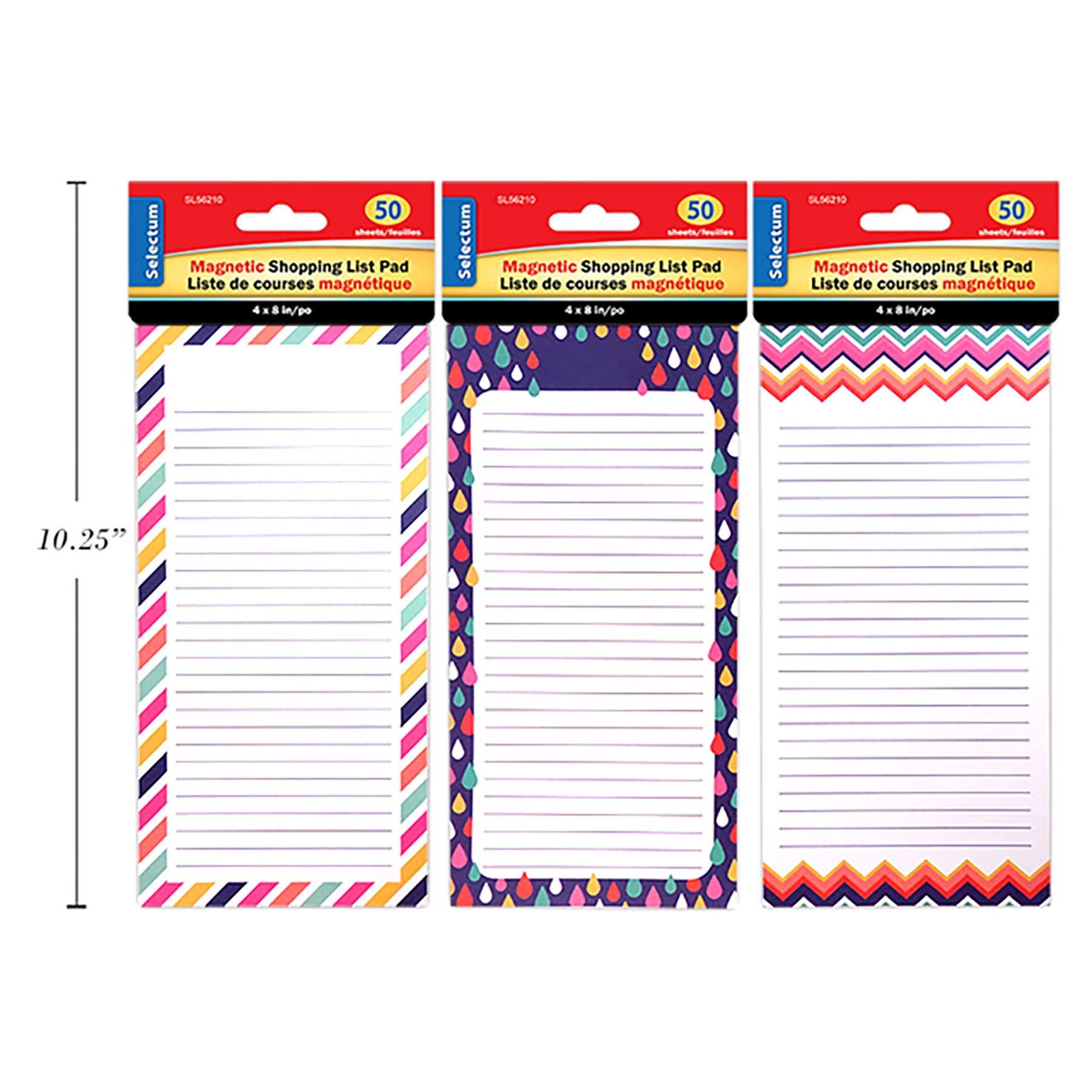 Selectum Shopping List Pad Magnetic 50 Sheets 4x8in