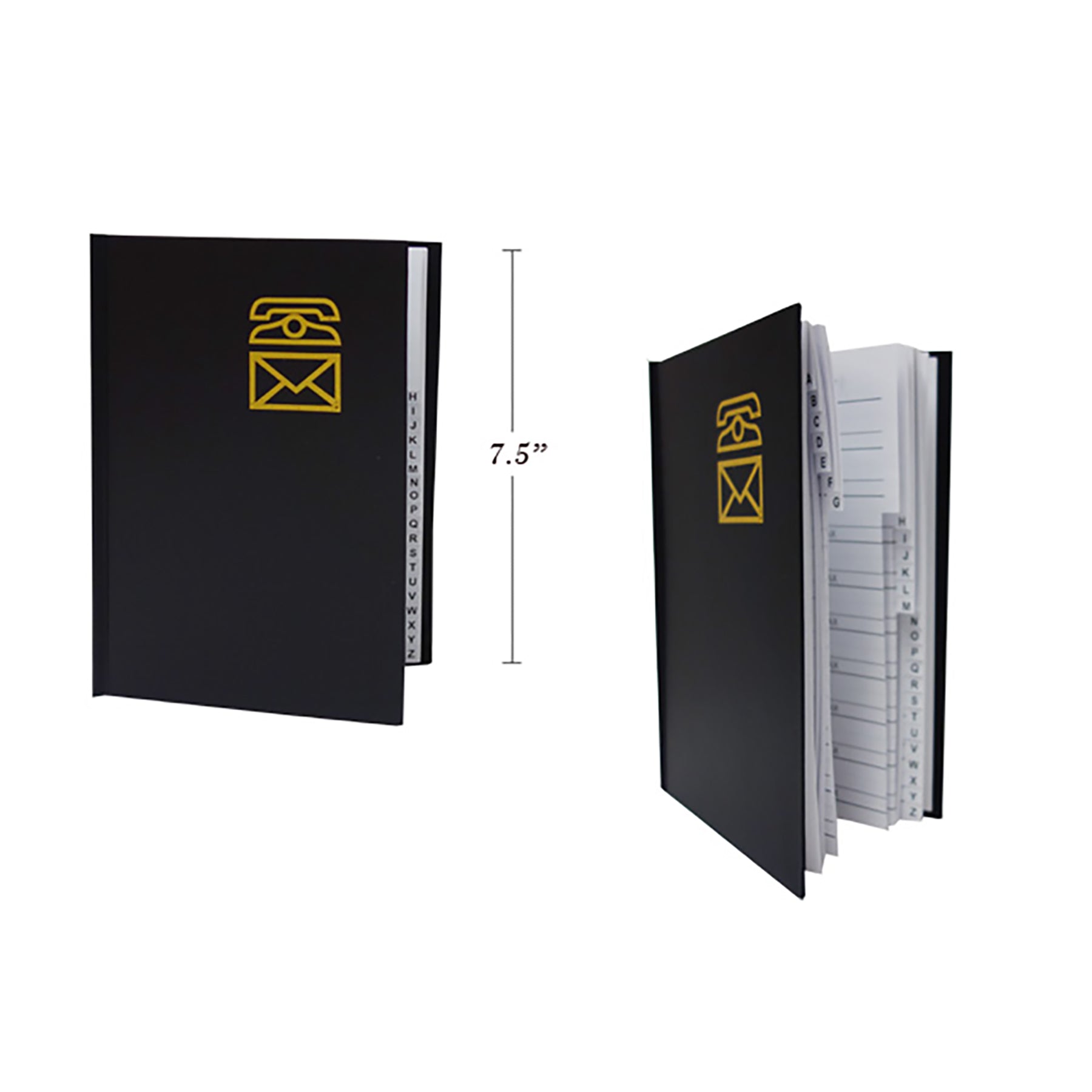 Address Book Index Hard Cover 7.5x5.1in