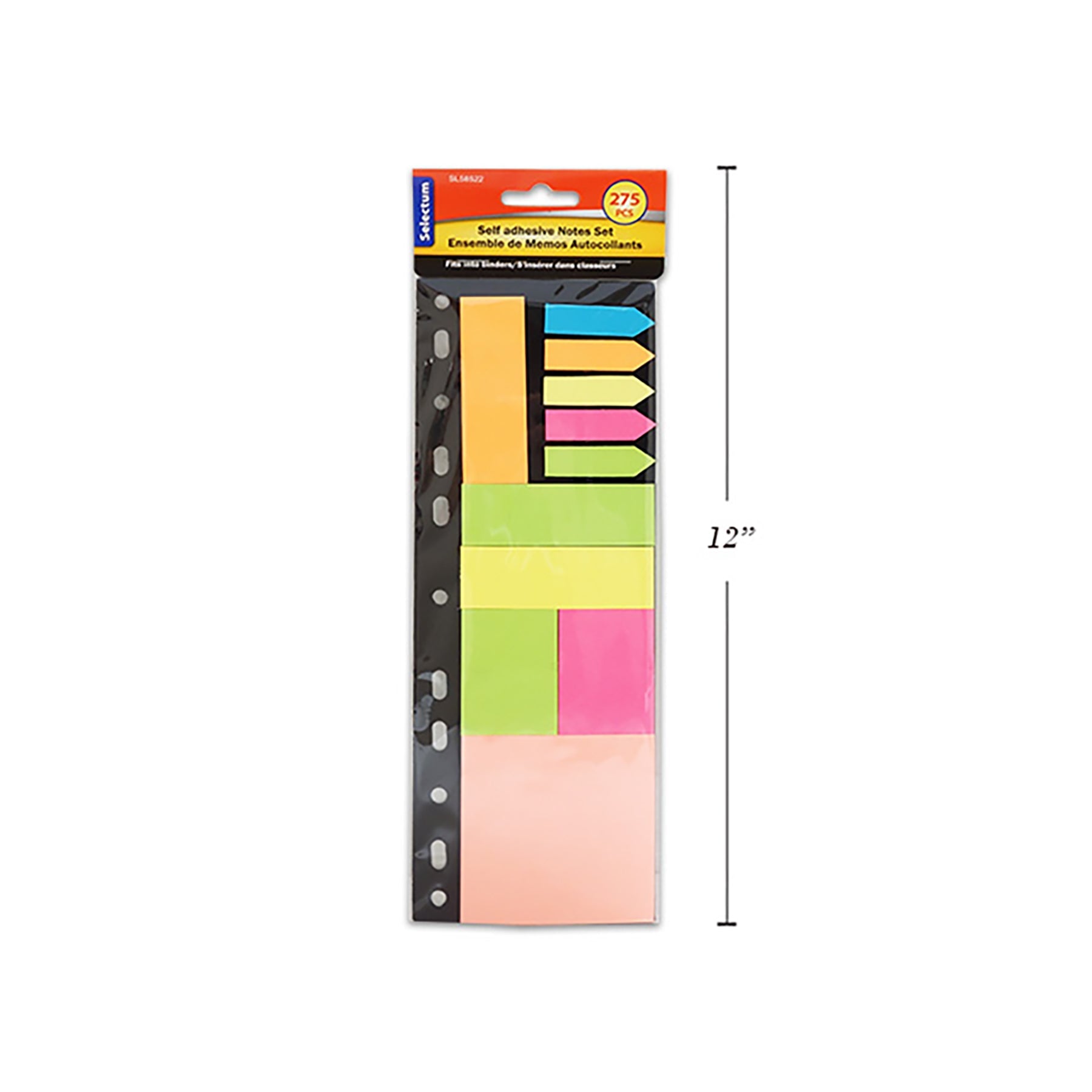 Selectum 275pcs Sticky Notes Set Neon