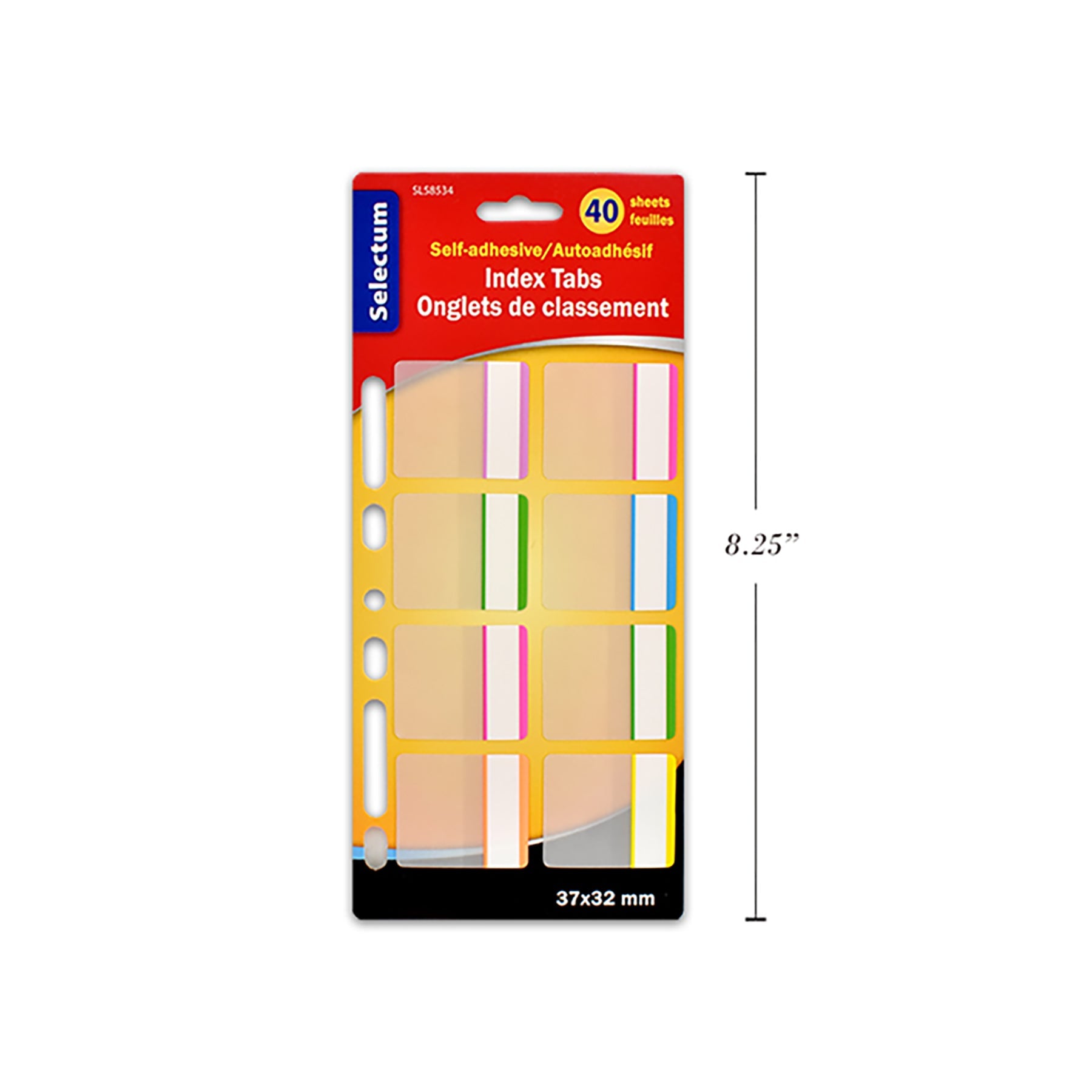 Selectum 40 Indexing Tabs Self-adhesive 1.4x1.25in