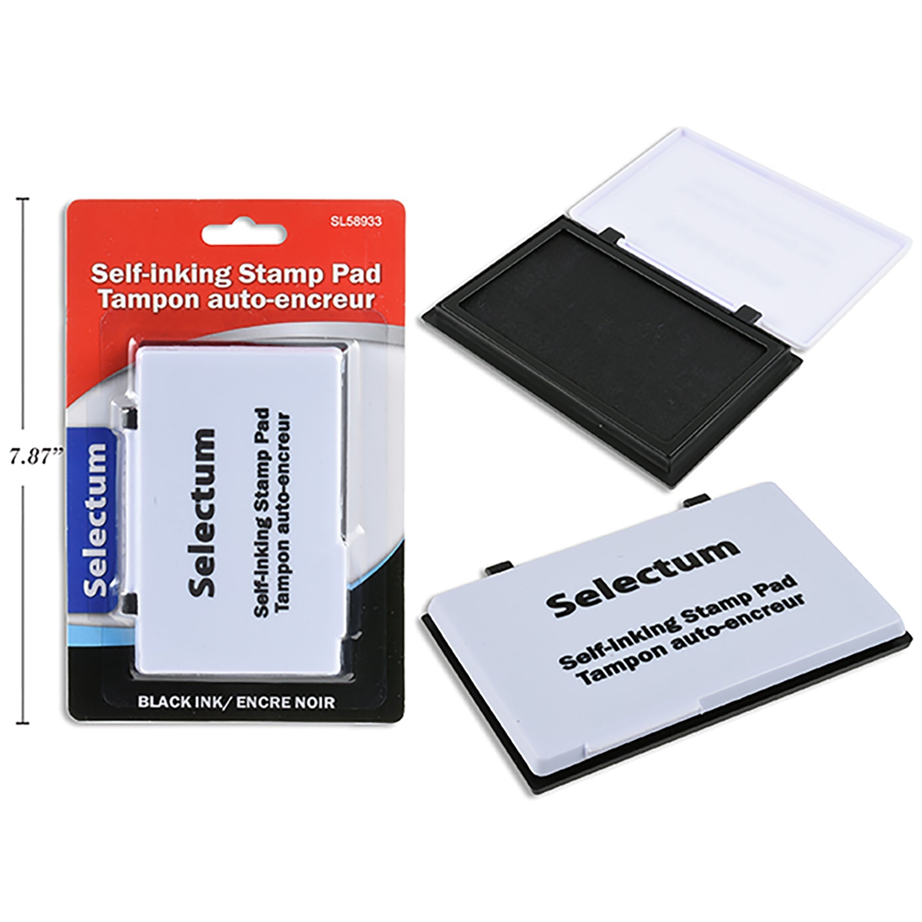 Selectum Ink Stamp Pad Black 4.75x3.25in