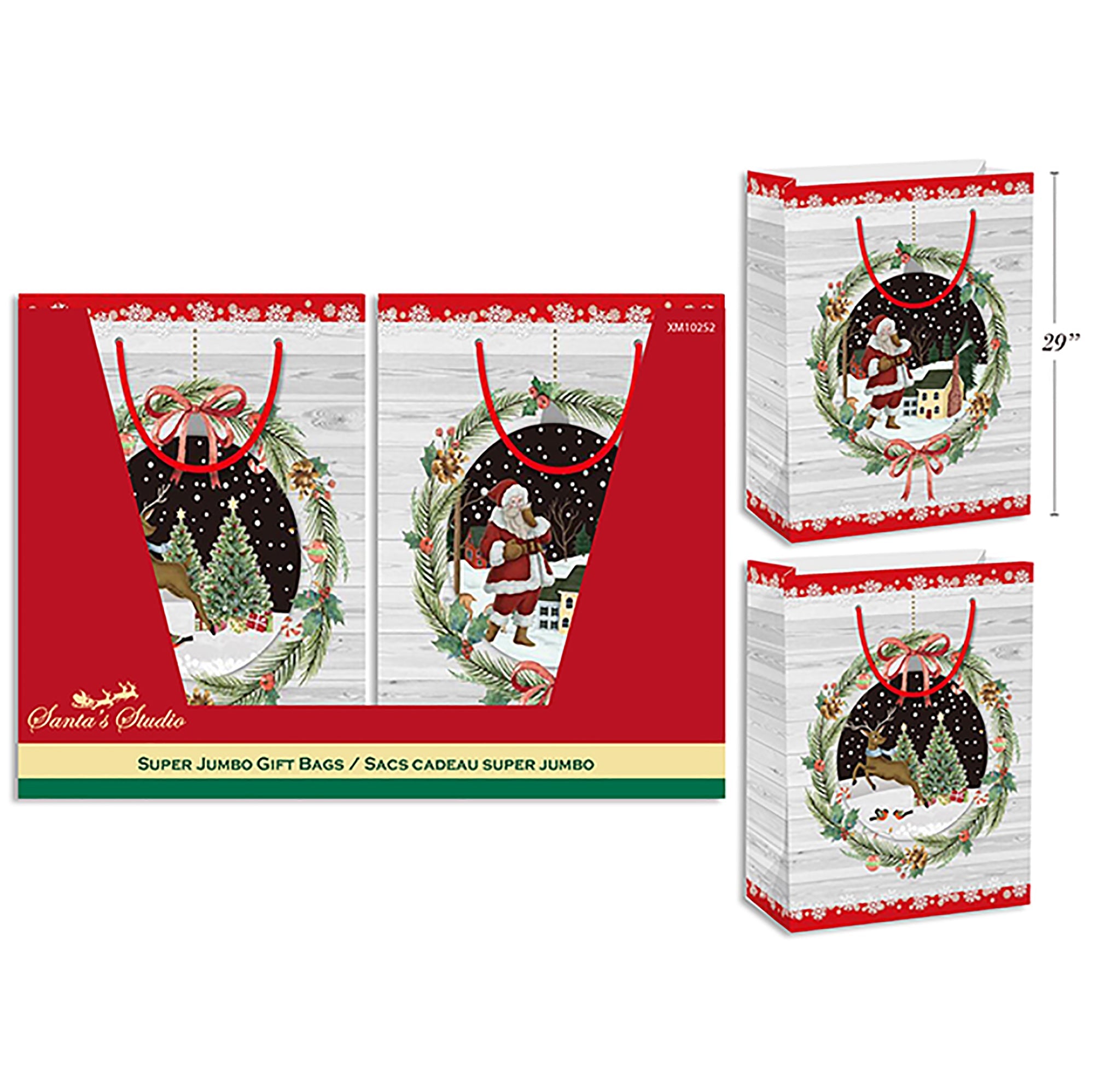 Christmas Giant Horizontal Gloss Finish Gift Bag VRT