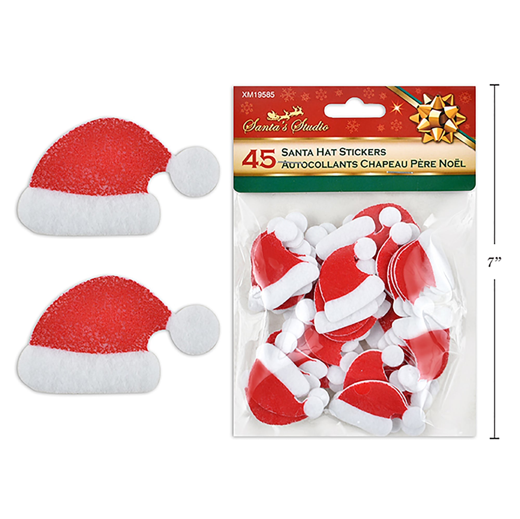 Christmas 45 Santa Hat Craft Stickers