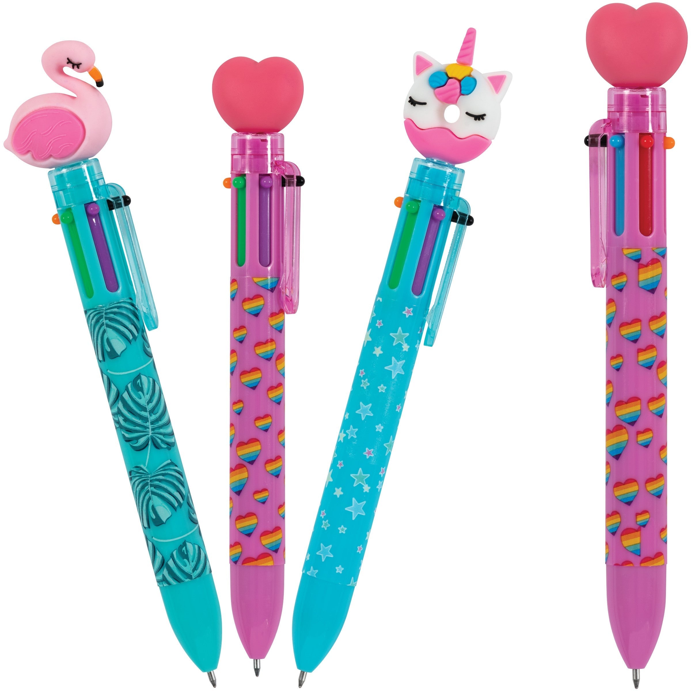 Merangue 6-Colors Pen with Fun Toppers  VRT