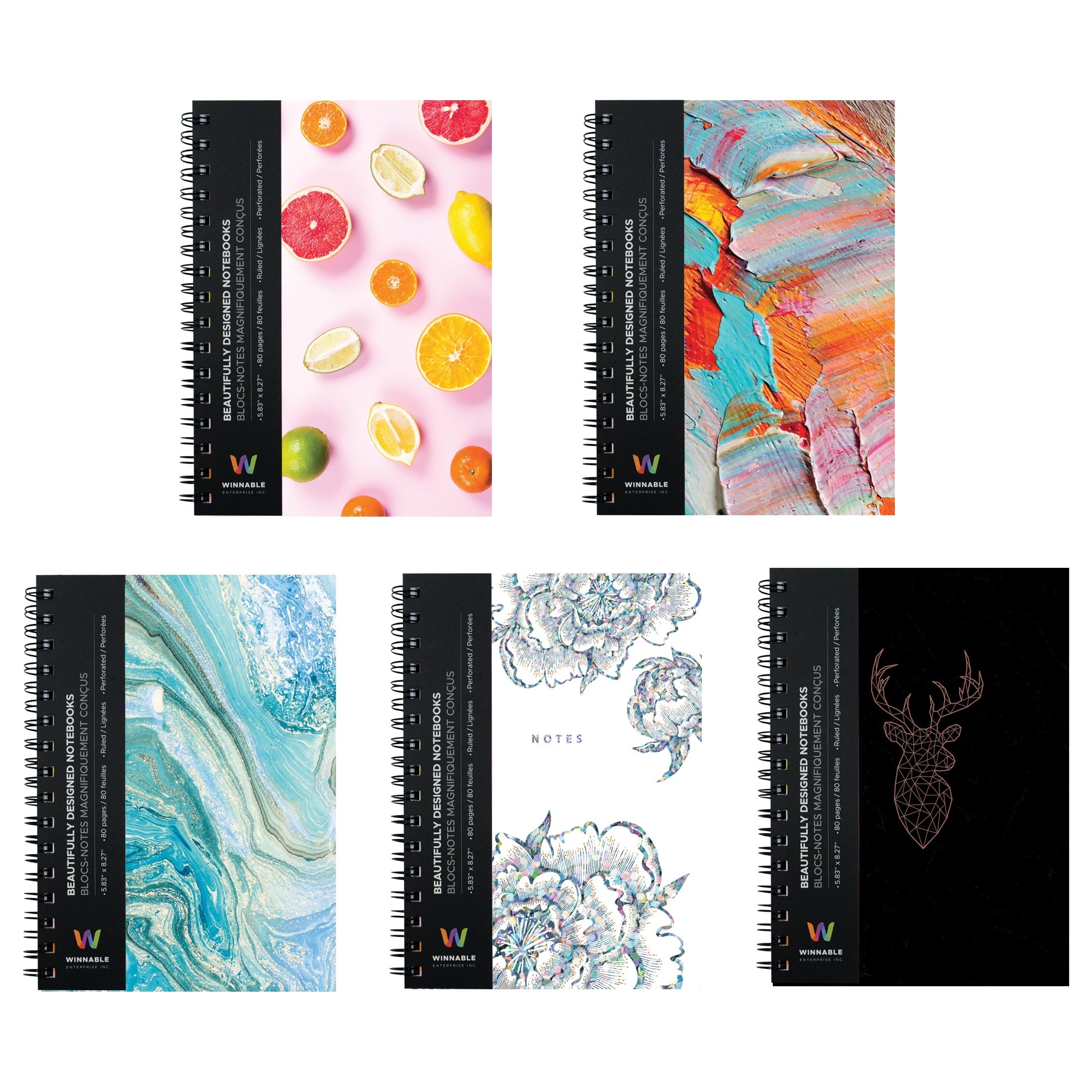 Merangue Graphic Notebook 80 Pages 5.75x8.2in  VRT 