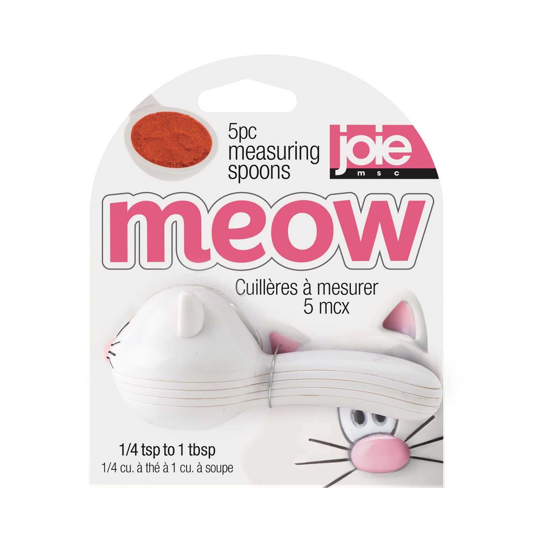 Joie Meow 5pcs Plastic Measuring Spoons Set PBA Free 1/4 to 1 tbsp