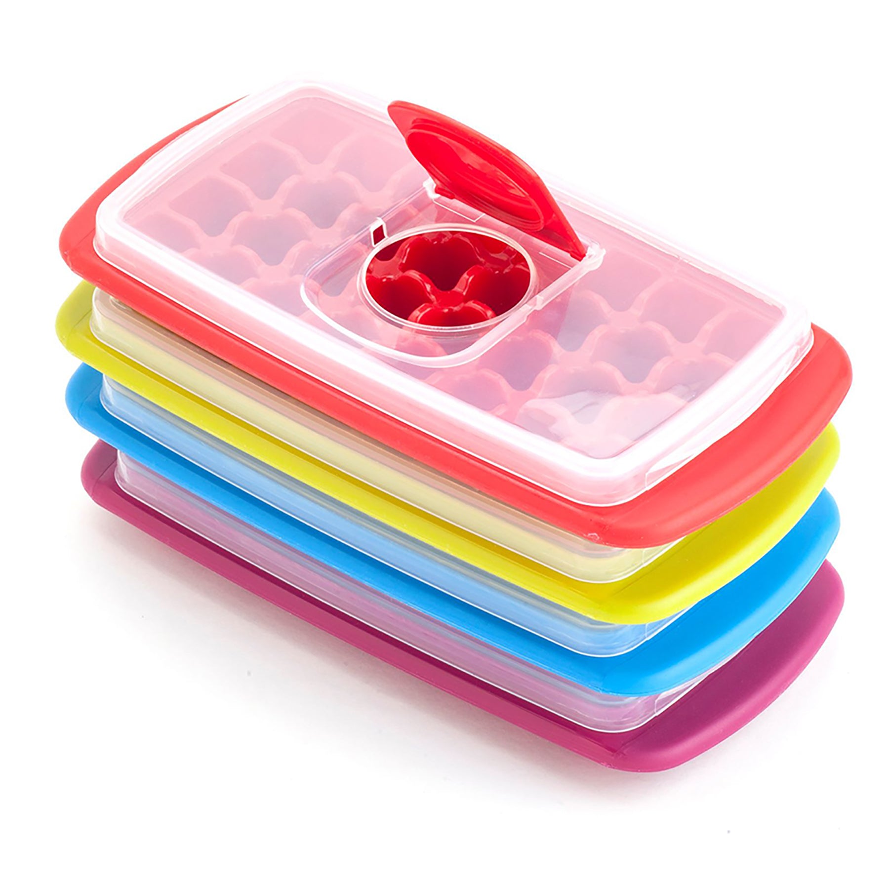 Joie Plastic Ice Cube Tray with Lid 9.5x5in - Makes 32 Mini Ice Cubes