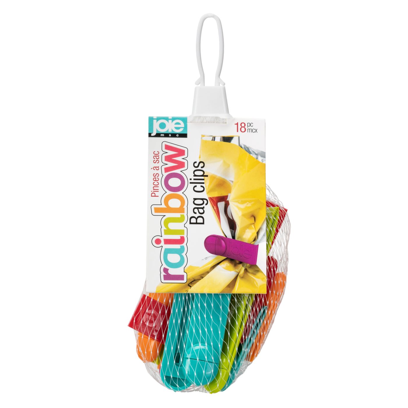 Joie Rainbow 18 Plastic Bag Clips 1.8in and 4in