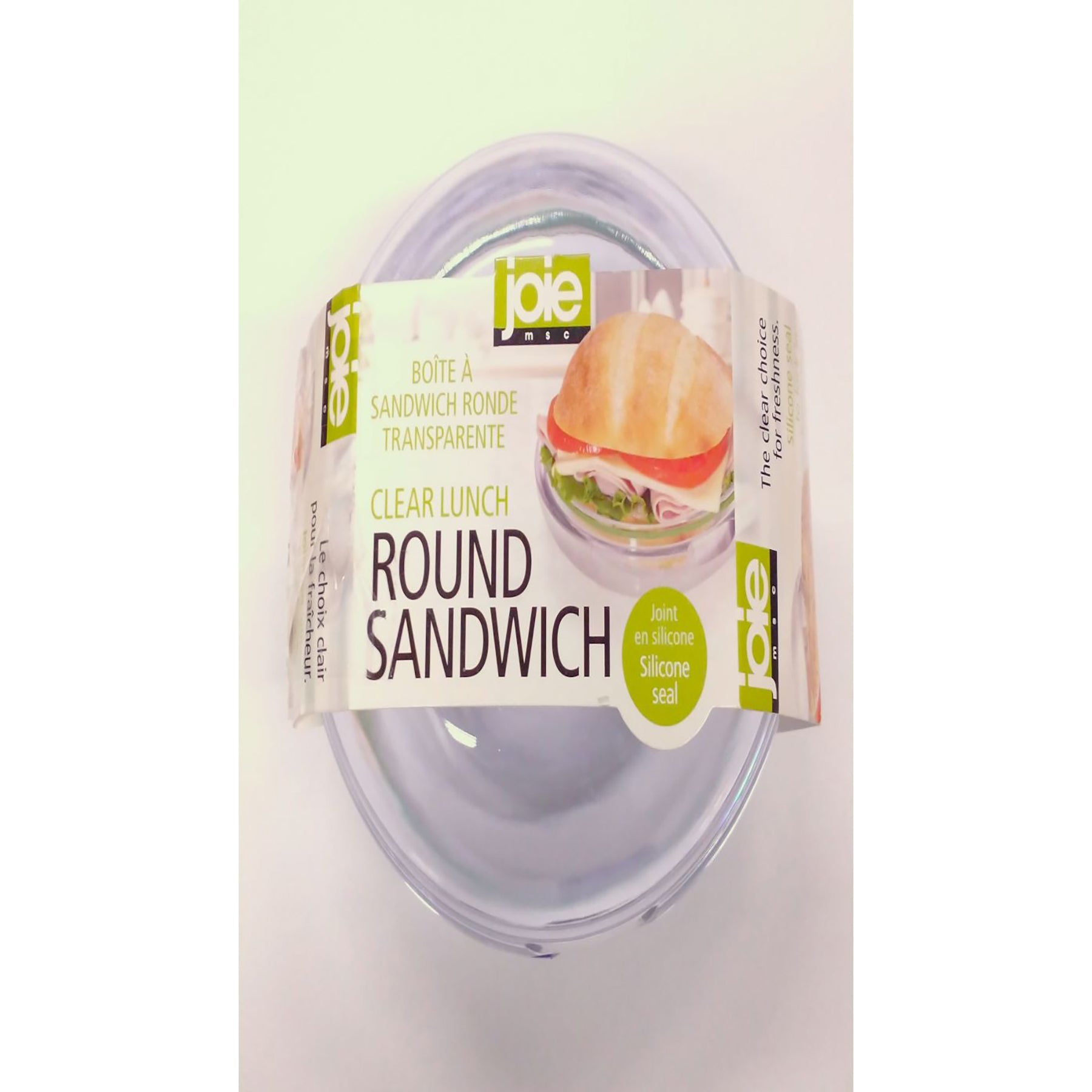 Joie Lunch Sandwich Container Clear Round 5x2.75in