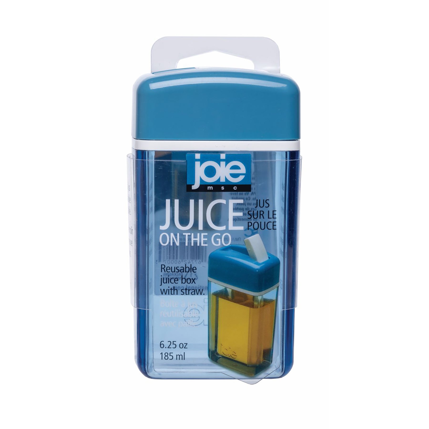 Joie On the Go Reusable Juice Box with Straw - Plastic 5x2.75x1.75in 6.25oz