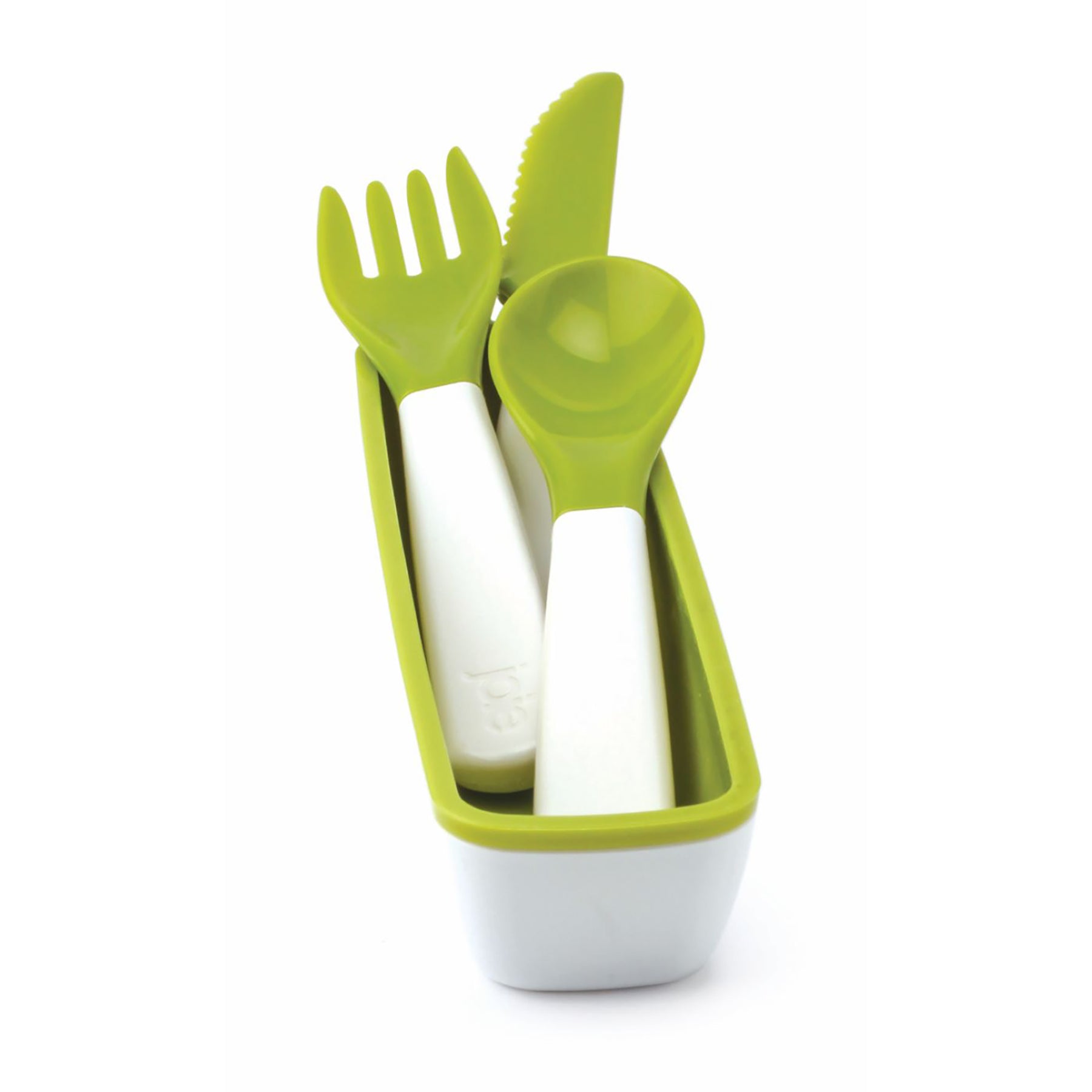 Joie On the Go 4pcs Cutlery Set Fork, Spoon, Knife and Case Plastic 7.5x1.8x1.5in Case